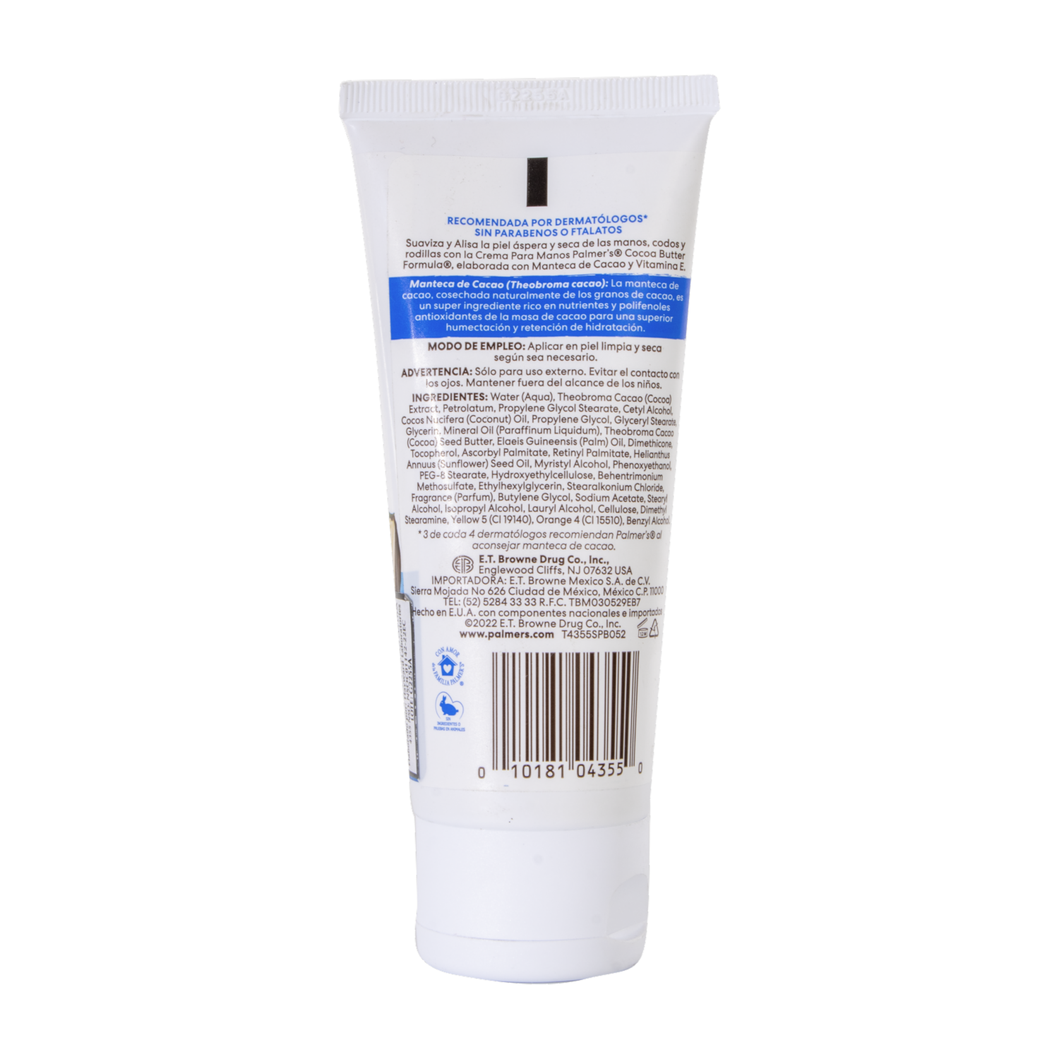 Crema Para Manos Con Manteca De Cacao Y Vitamina E PALMER’S 96 G