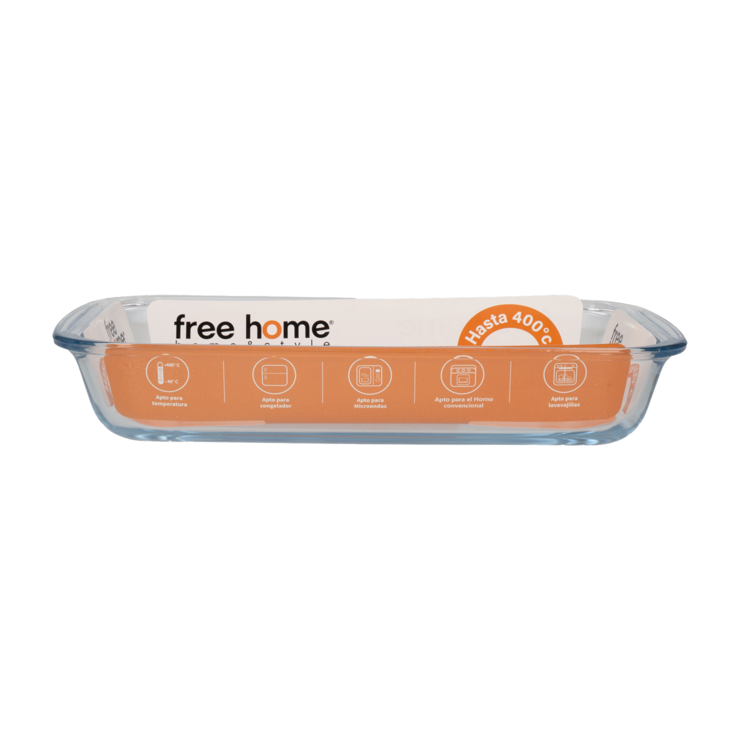 Recipiente Refractario De Vidrio FREE HOME RectanguLitrosar