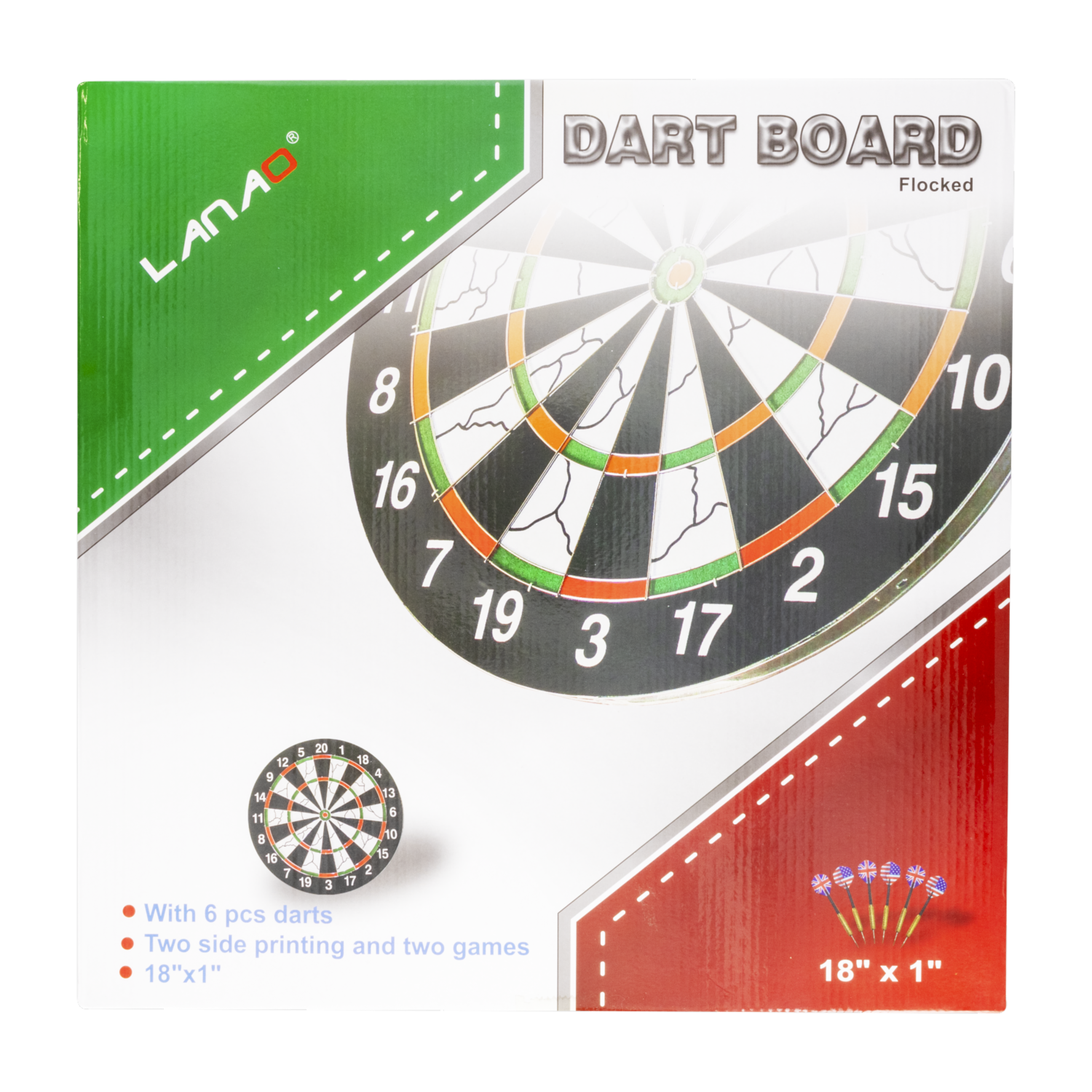 Juego De Dardos Mas Tablero WELSTAR 6 Piezas