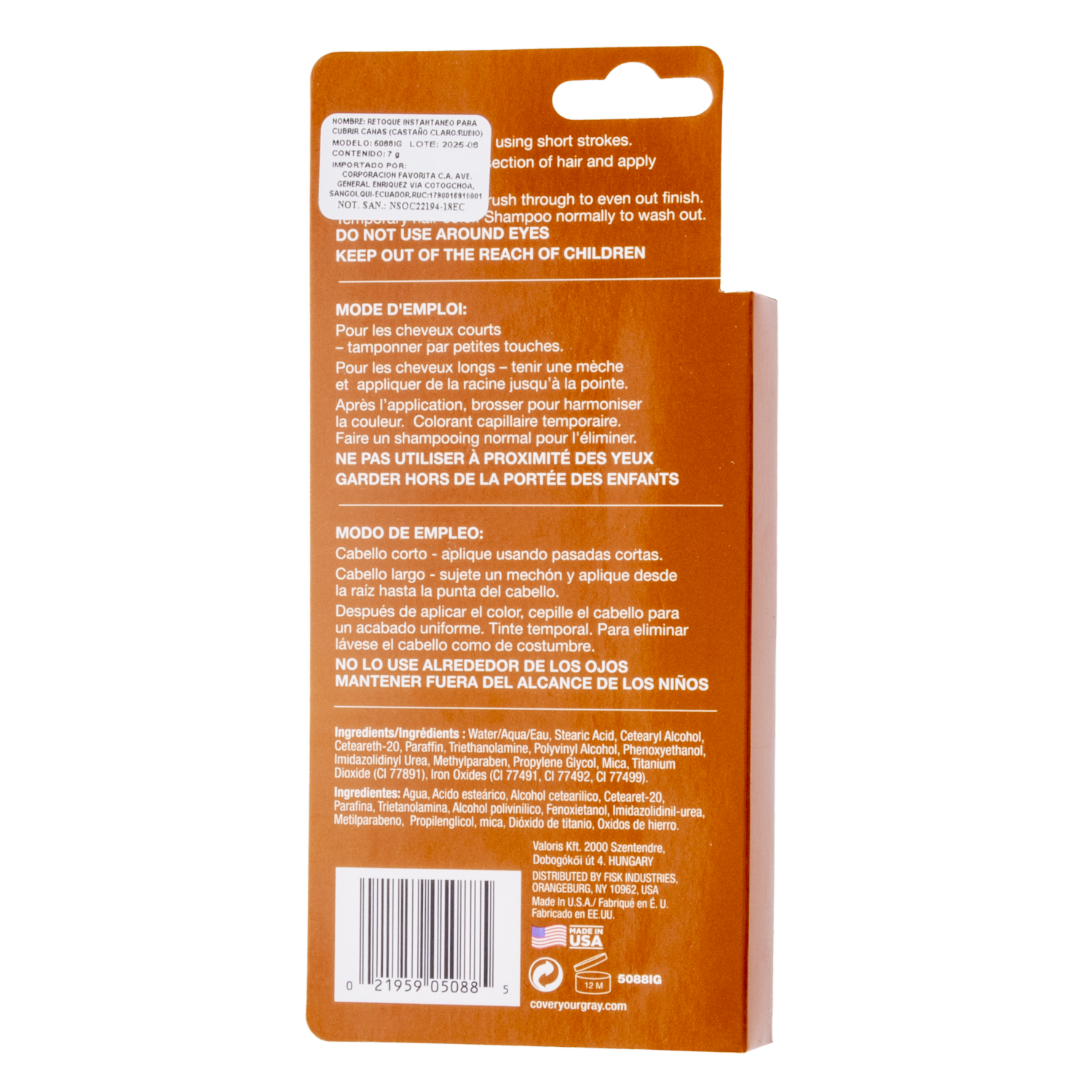 Cubre Canas Stick Brush In Café Claro Mujer COVER YOUR GRAY 7 G