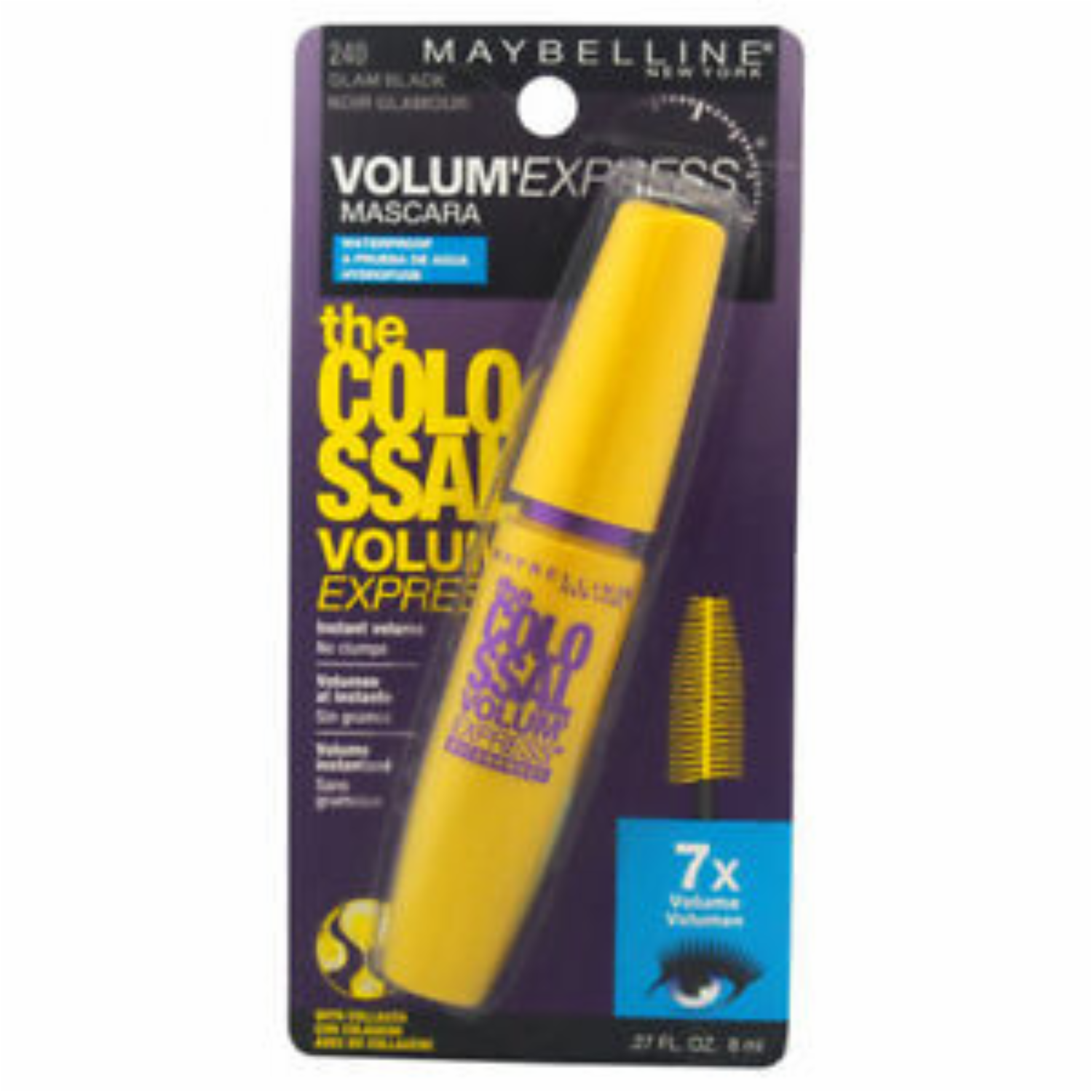 Máscara De Pestañas Colossal Black. MAYBELLINE NEW YORK Unidad