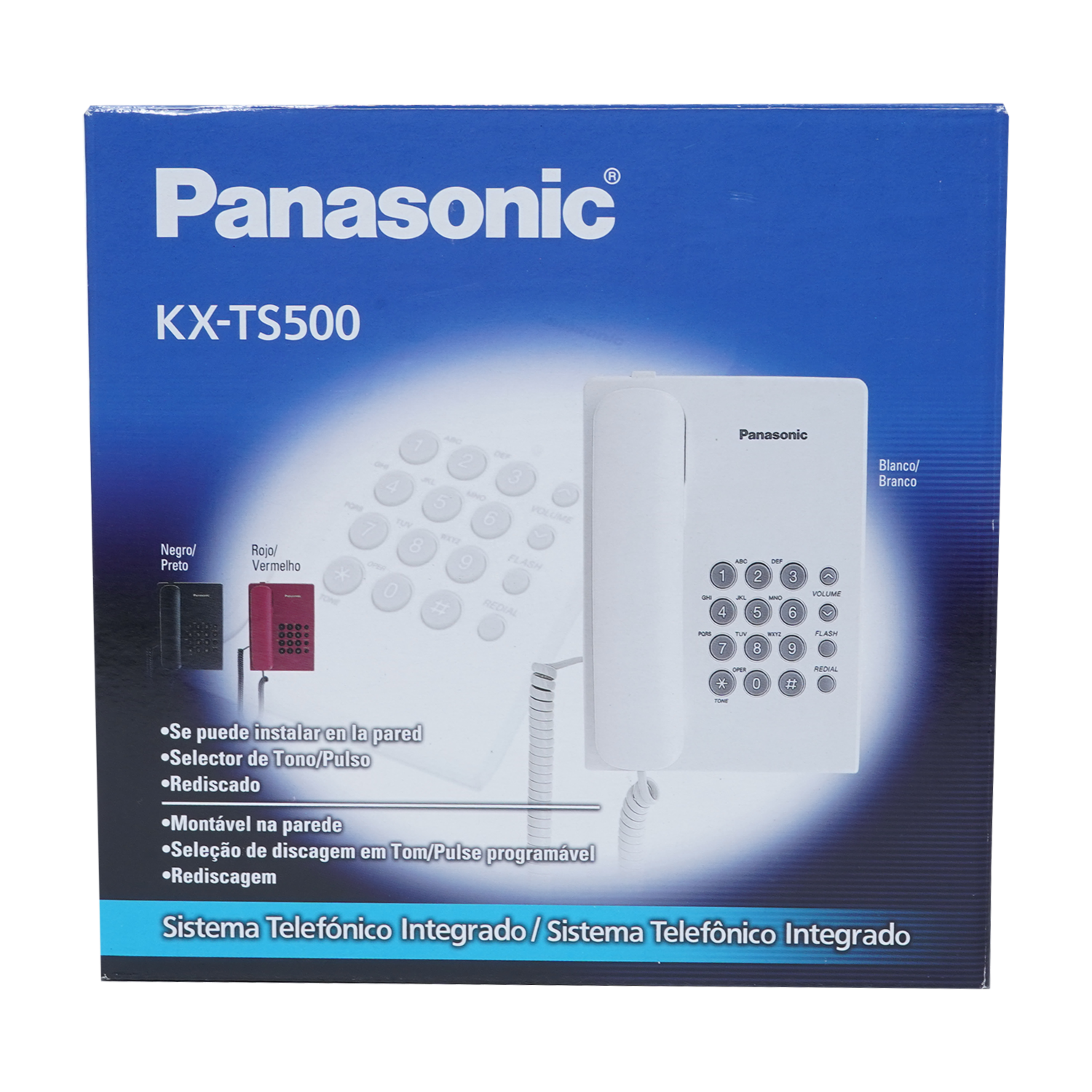 Teléfono Negro PANASONIC Alámbrico