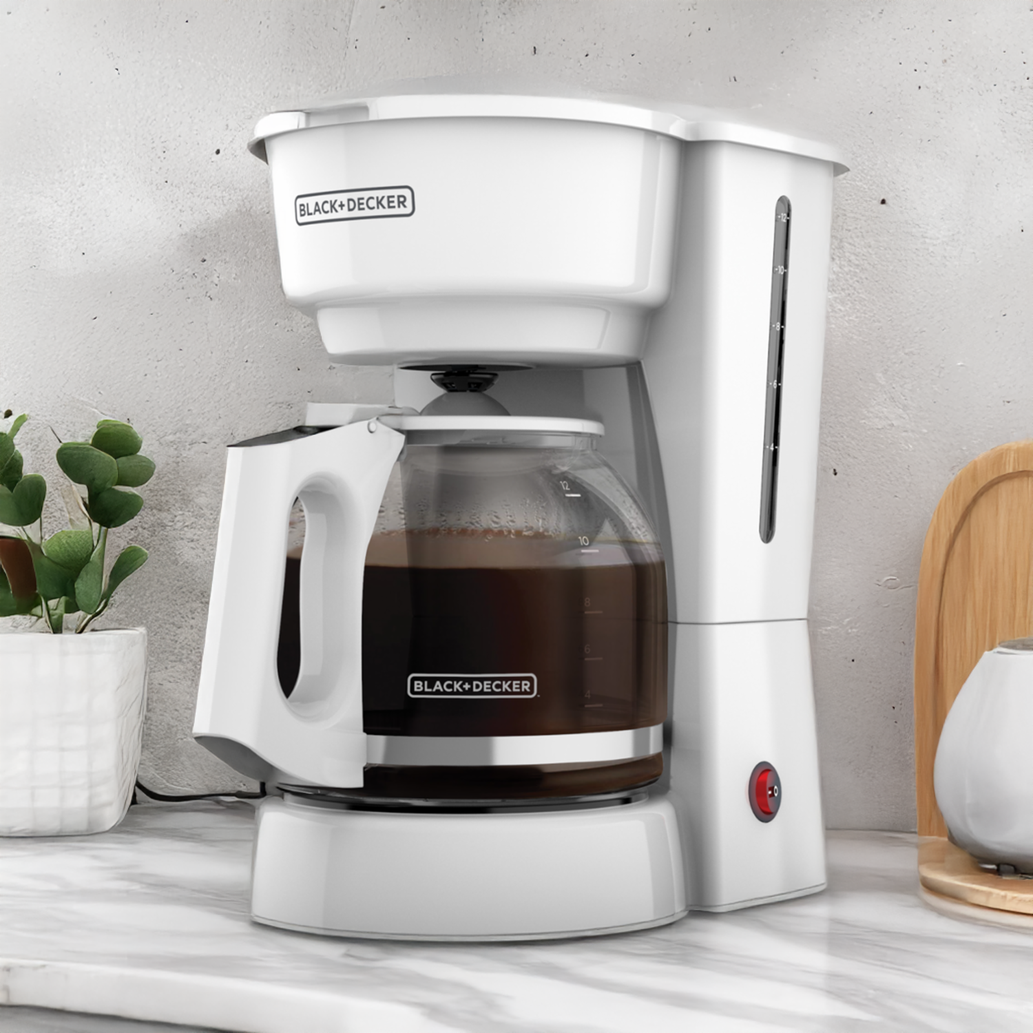 Cafetera Eléctrica Tecnología Vortex Con Filtro CM0916W BLACK & DECKER 12 Tazas