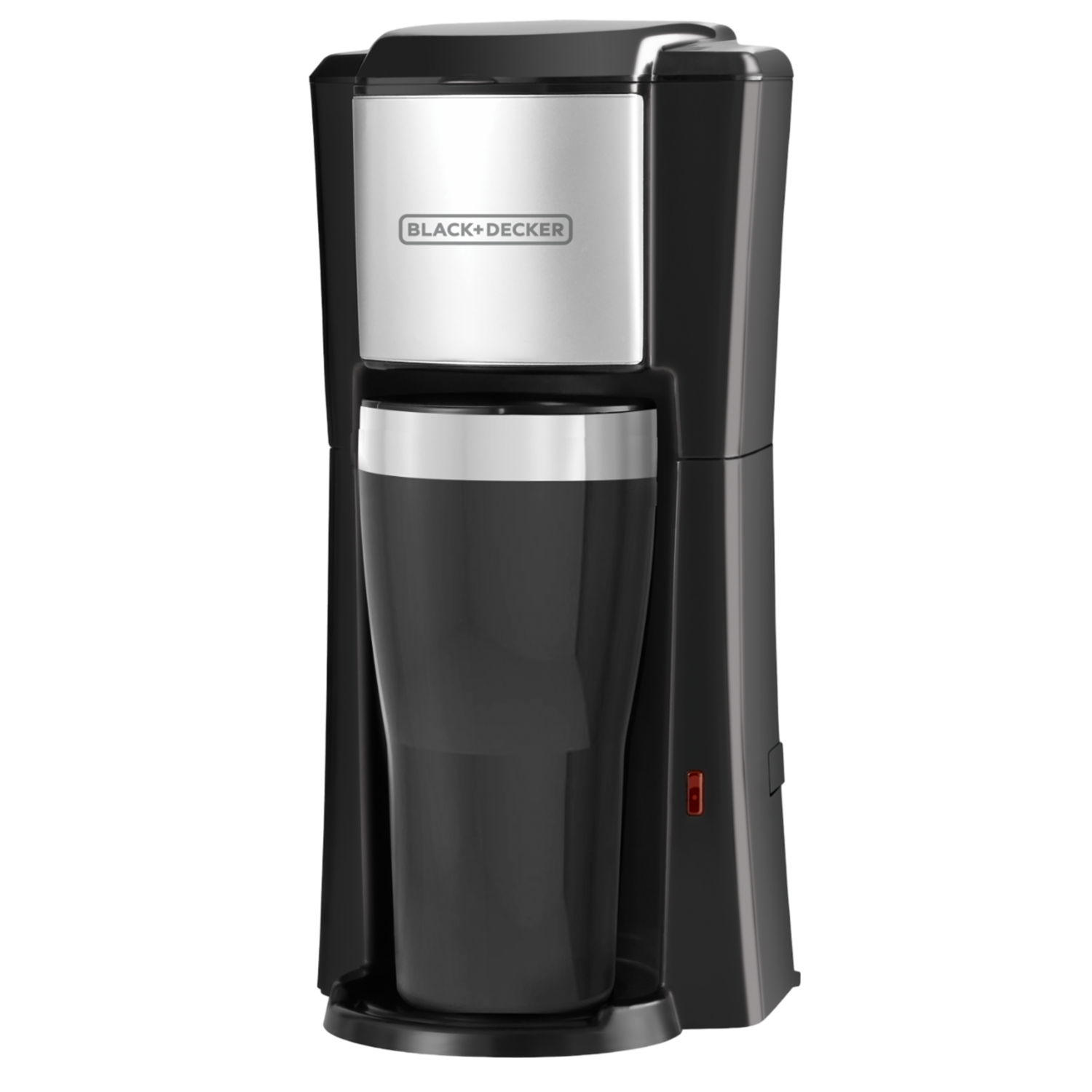 Cafetera Eléctrica Individual Y Taza Térmica, Negro Y Plata BLACK & DECKER 2 Tazas