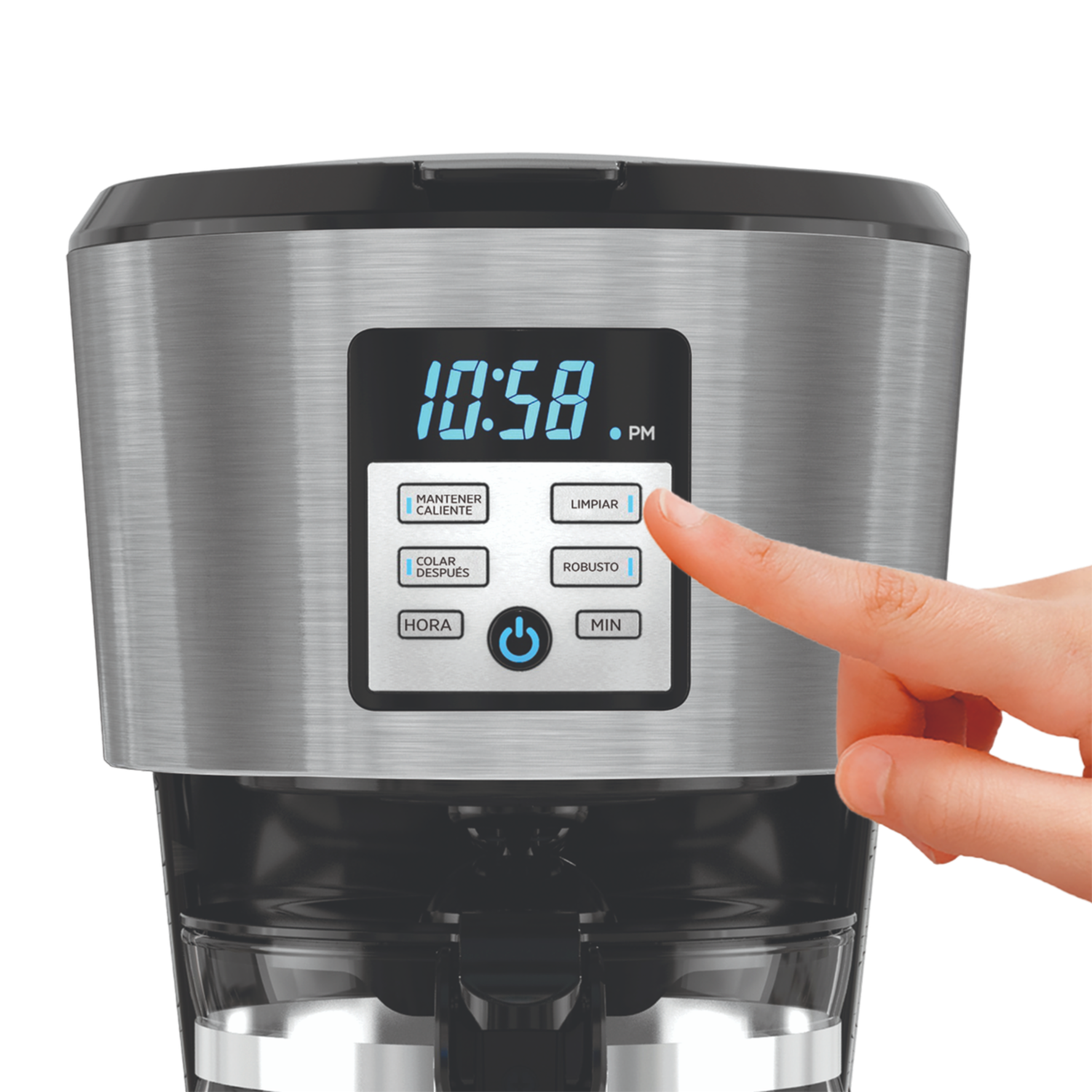 Cafetera Programable Con Filtro Y Jarra De Vidrio CM1331S-LA BLACK & DECKER 12 Tazas
