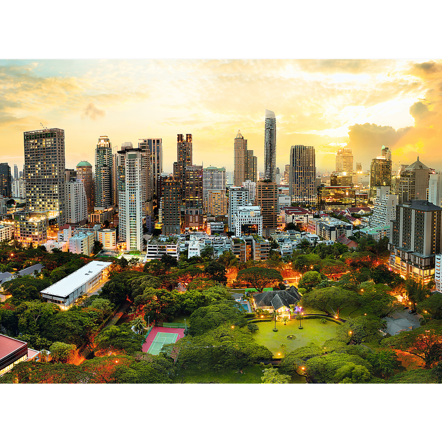 Rompecabezas Puesta De Sol en Bangkok TREFL 3000 Piezas