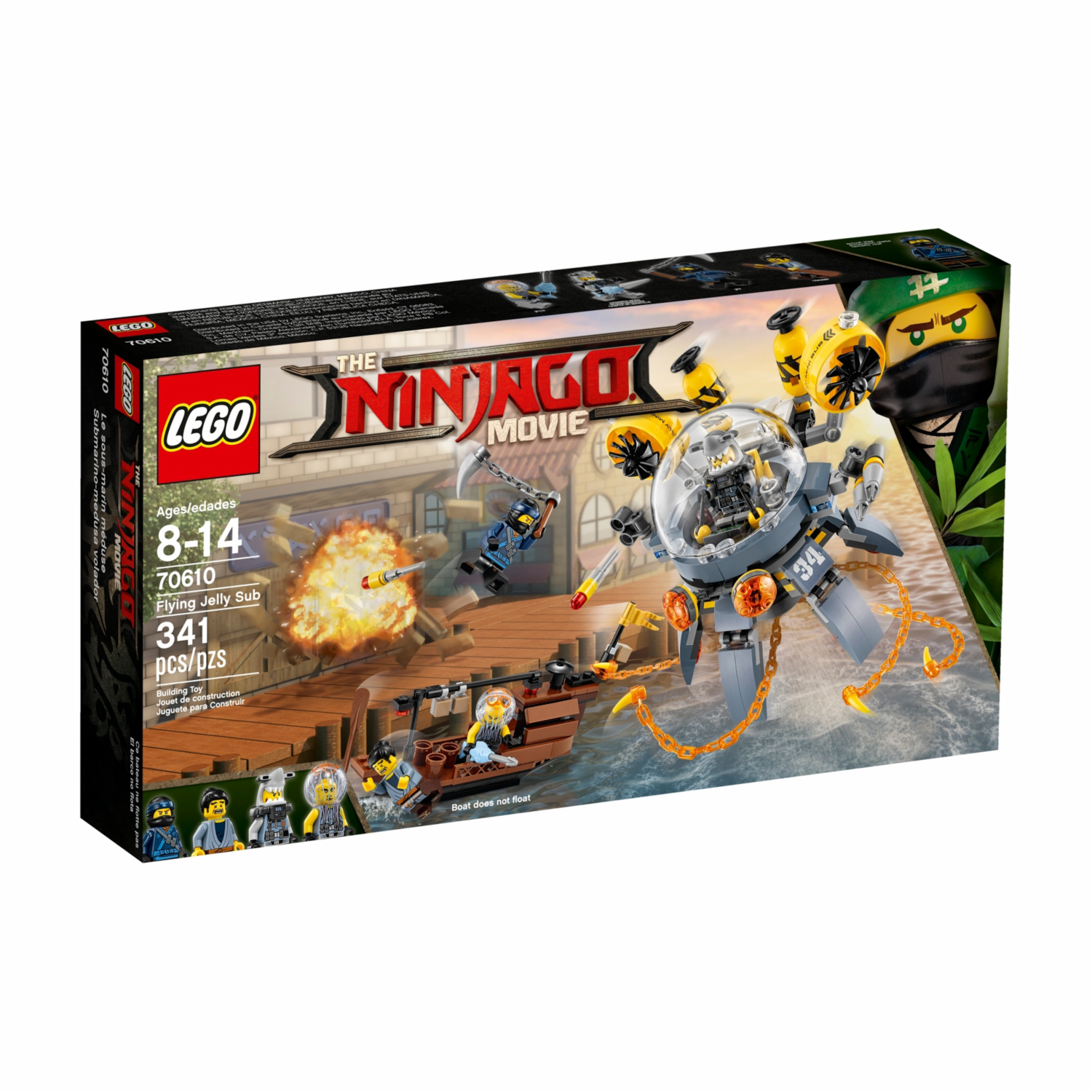 Bloques De Armar Submarino Medusa LEGO NINJAGO 341 Piezas