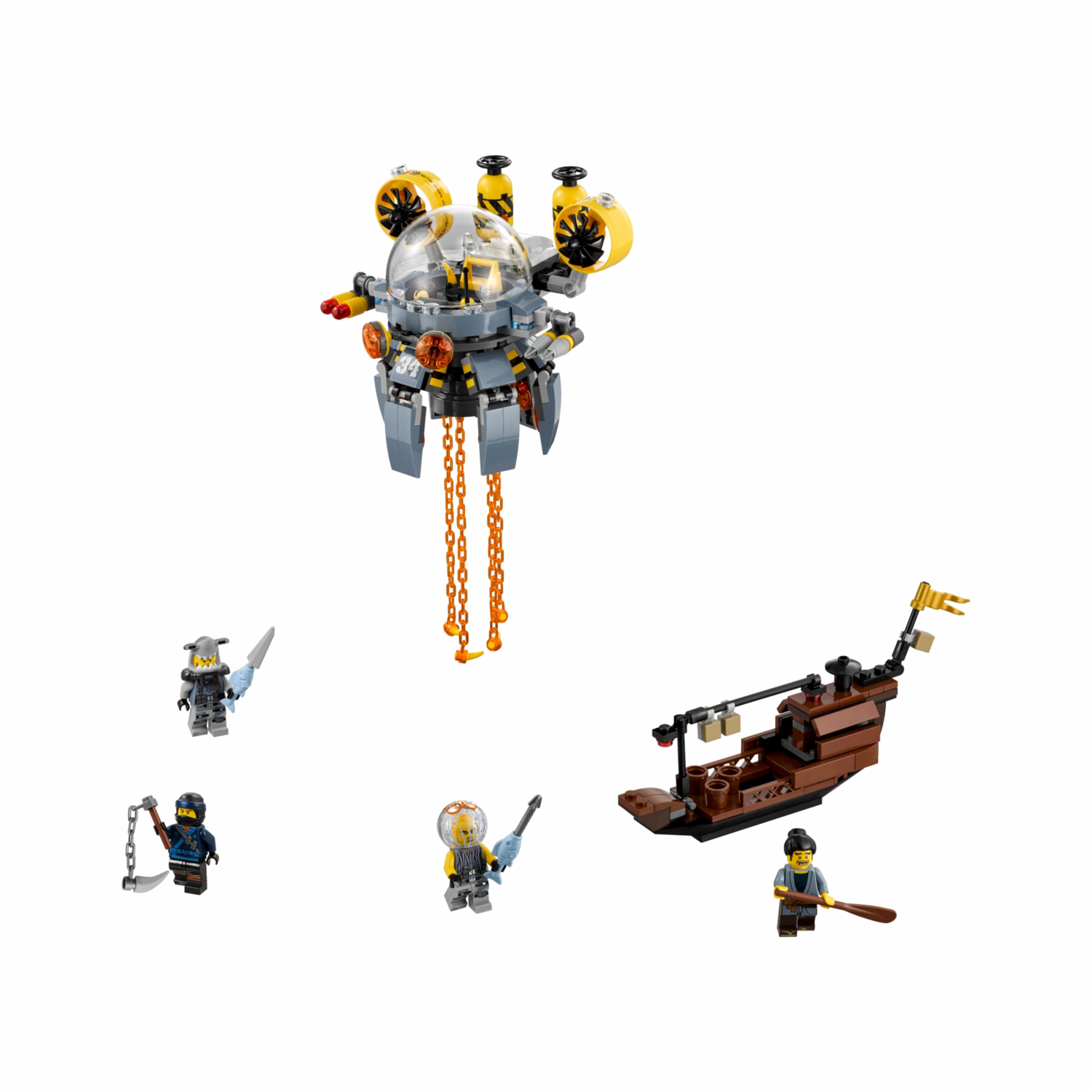 Bloques De Armar Submarino Medusa LEGO NINJAGO 341 Piezas