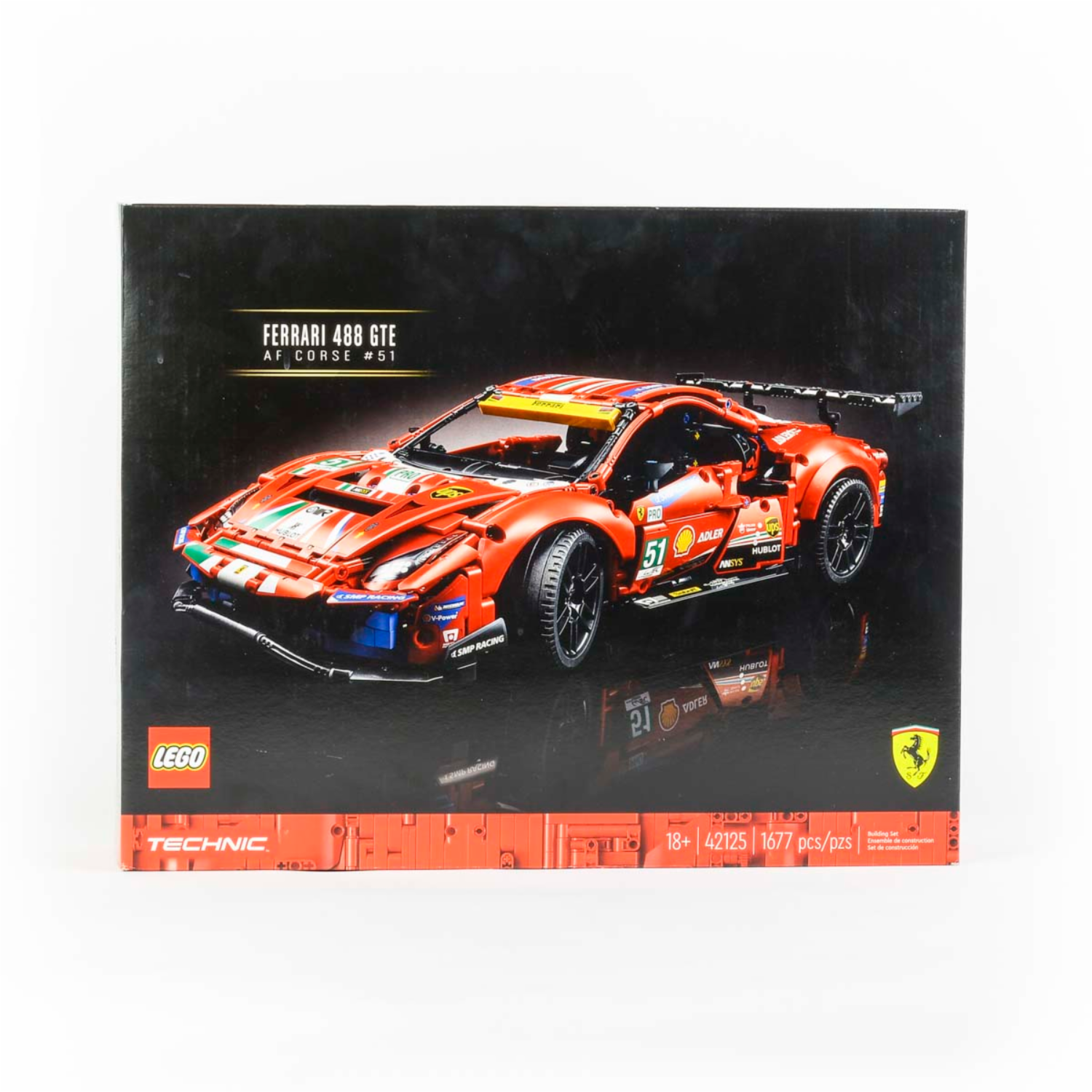 Bloques De Armar Ferrari 488 GTE Af Corse nº 51 LEGO TECHNIC 1677 Piezas