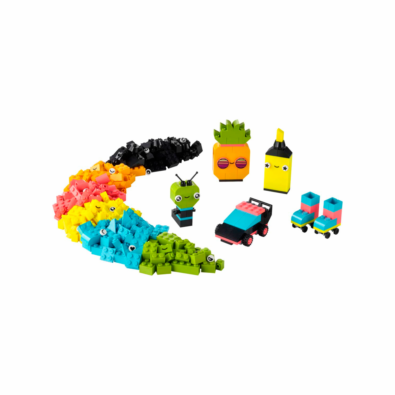 Bloques De Armar Diversión Creativa De Neón LEGO CLASSIC 333 Piezas
