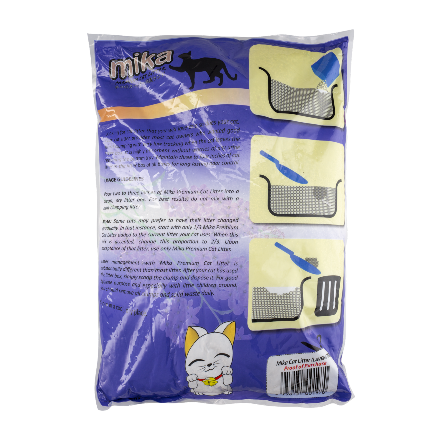 Arena Para Gatos Sanitaria Aroma Lavanda KIND PET 8 Kg