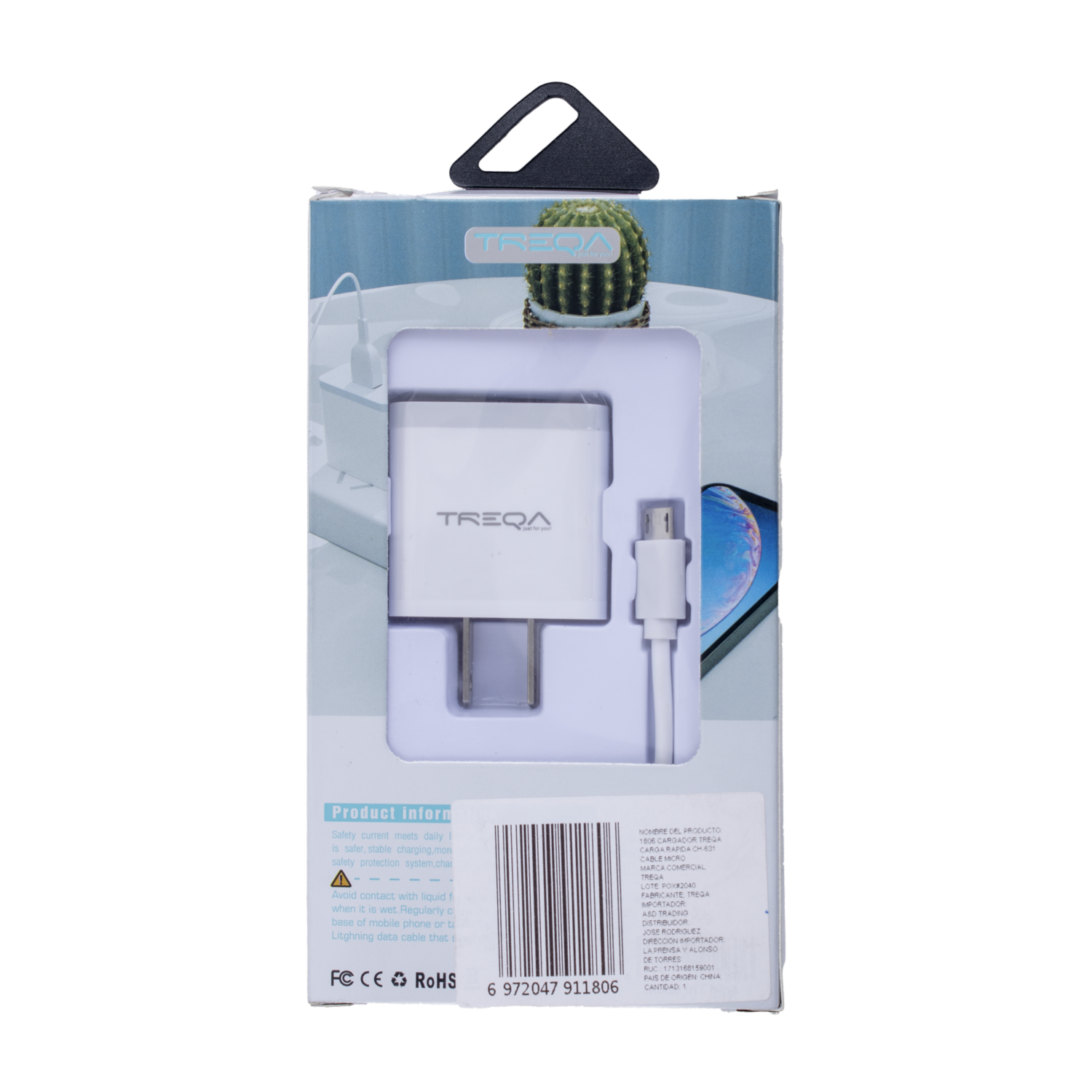 Treqa Mic Cargador Treqa Carga Rápida V8 TREQA Micro - Megamaxi