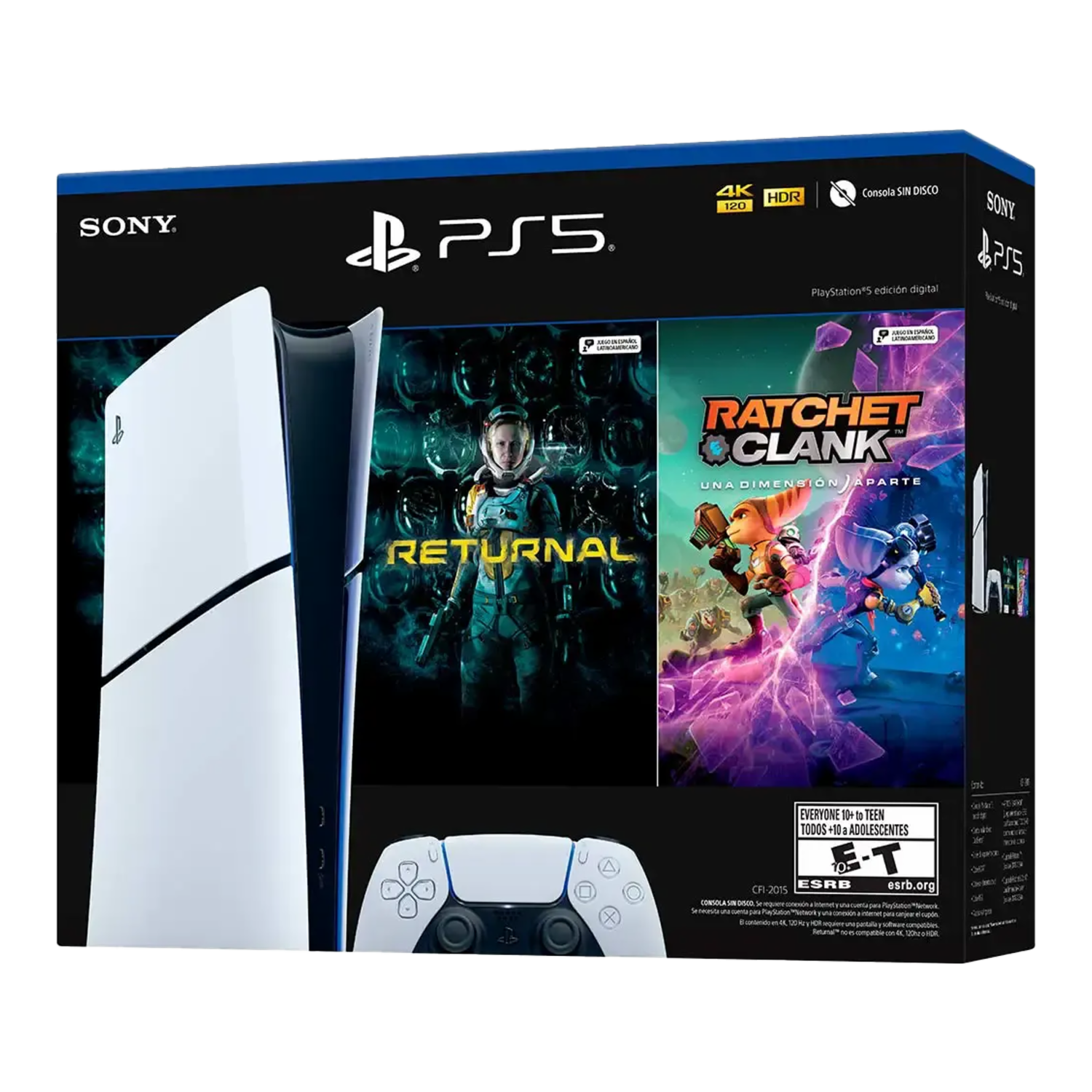 PlayStation 5 1TB Slim 4K Ultra HD Blanco Y Negro SONY Versión Digital