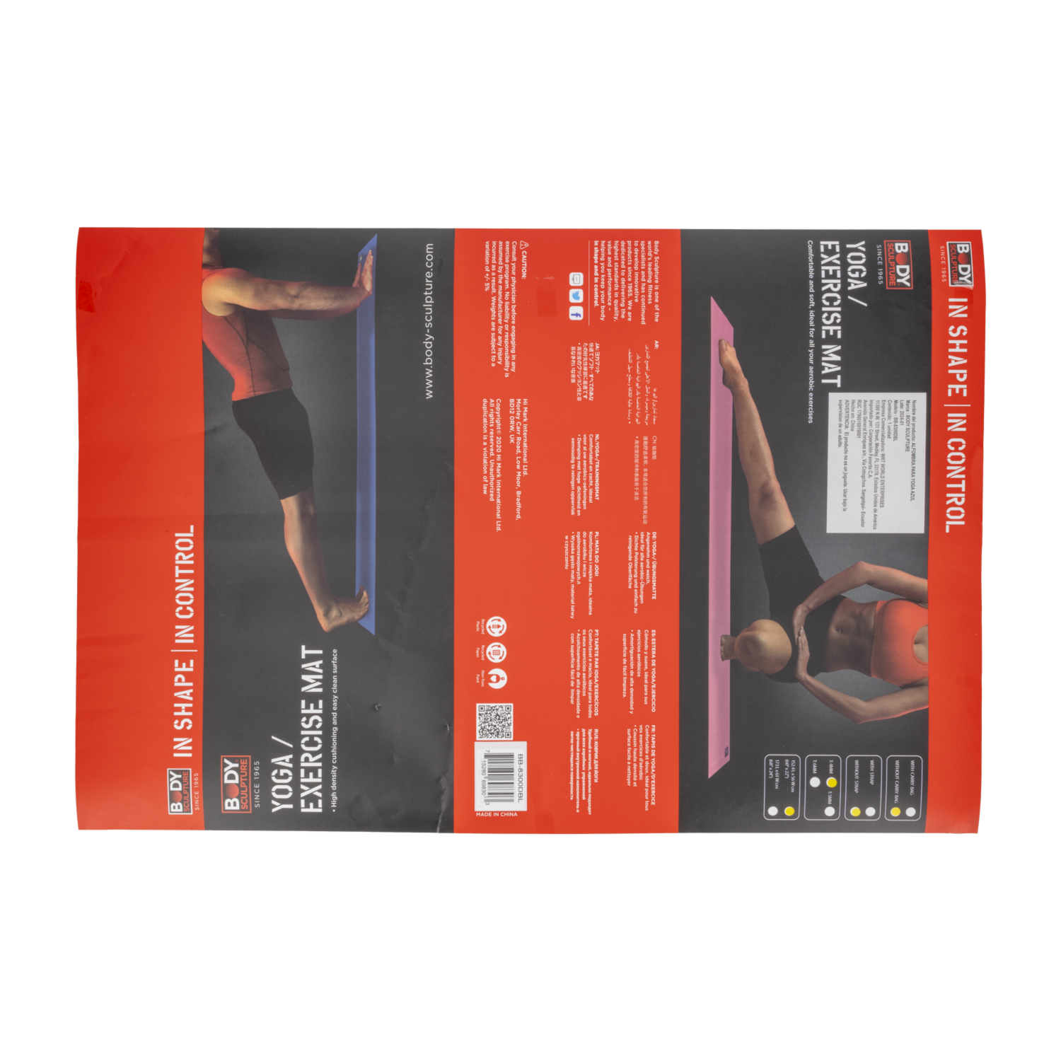 Alfombra Para Yoga Suave Y Confortable BODY SCULPTURE Estandar