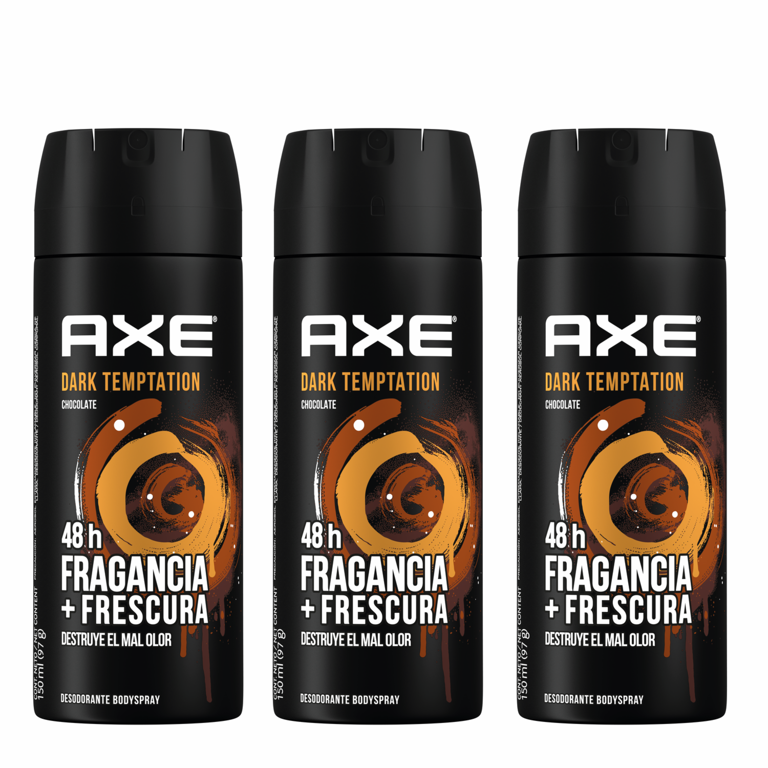 Desodorante En Aerosol Antitranspirante Dark Tempt AXE 3 X 150 Ml
