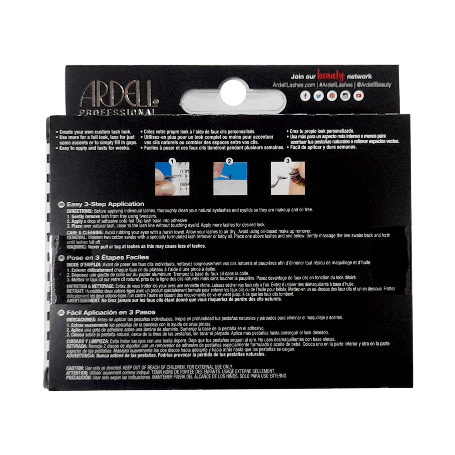 Pestañas Postizas Individuales Short Black ARDELL 1 Kit