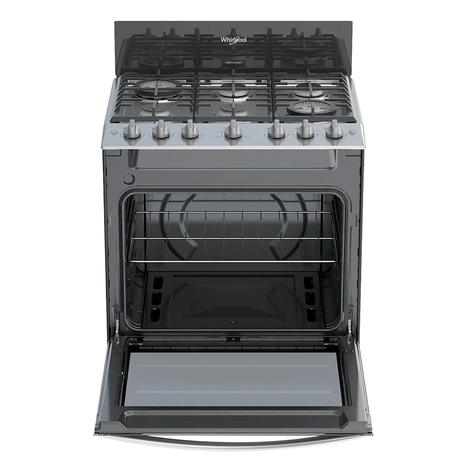 Cocina A Gas 30″ Inox LWFR3320D WHIRLPOOL 6 Quemadores