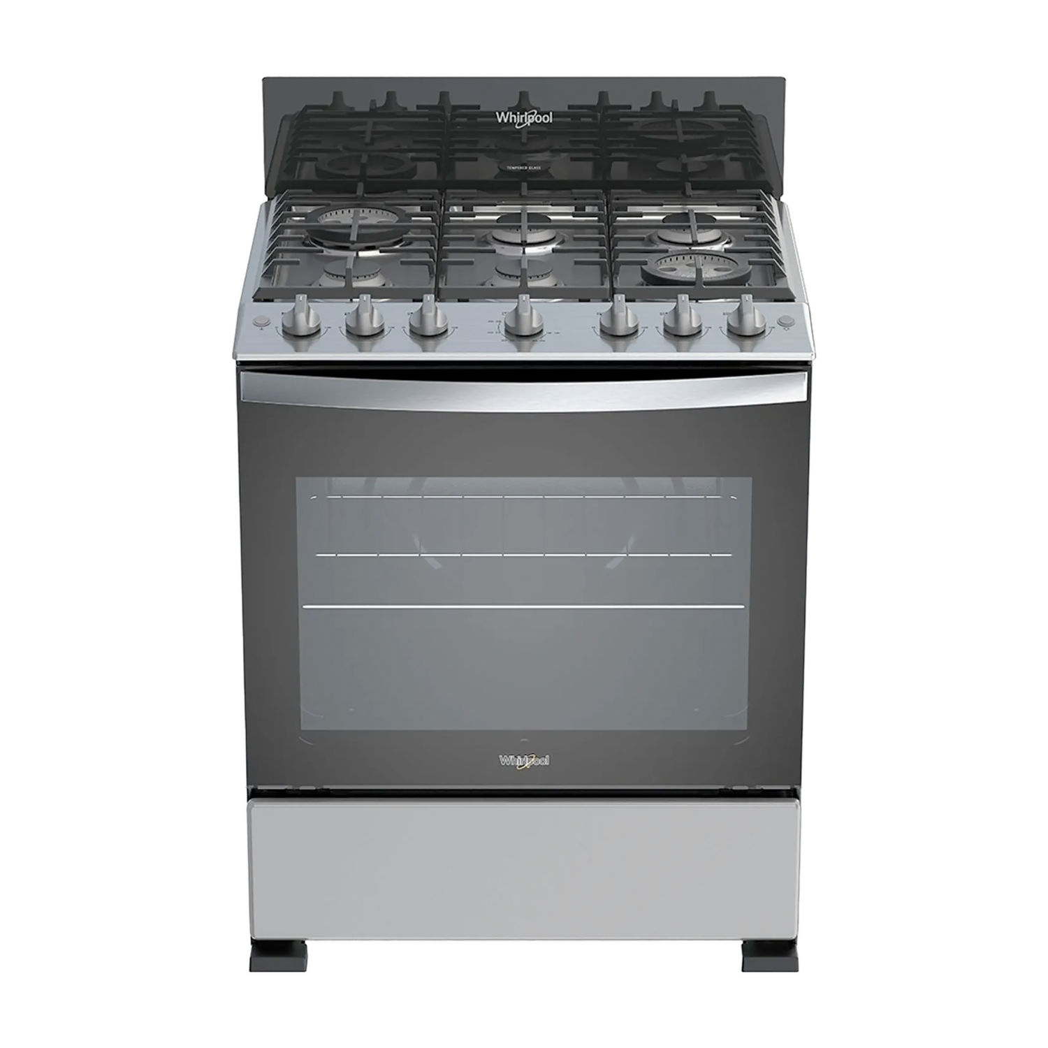 Cocina A Gas 30″ Inox LWFR3320D WHIRLPOOL 6 Quemadores