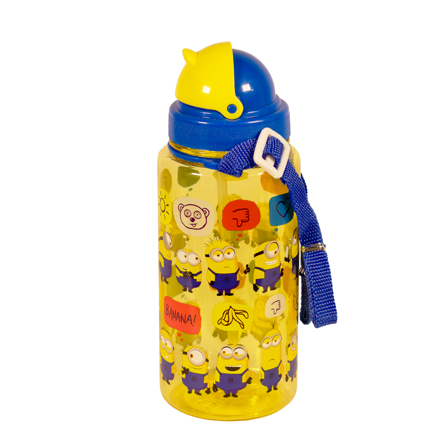Tomatodo Con Tapa Corrediza Pitillo Minions 2 FUN KIDS 500 Ml