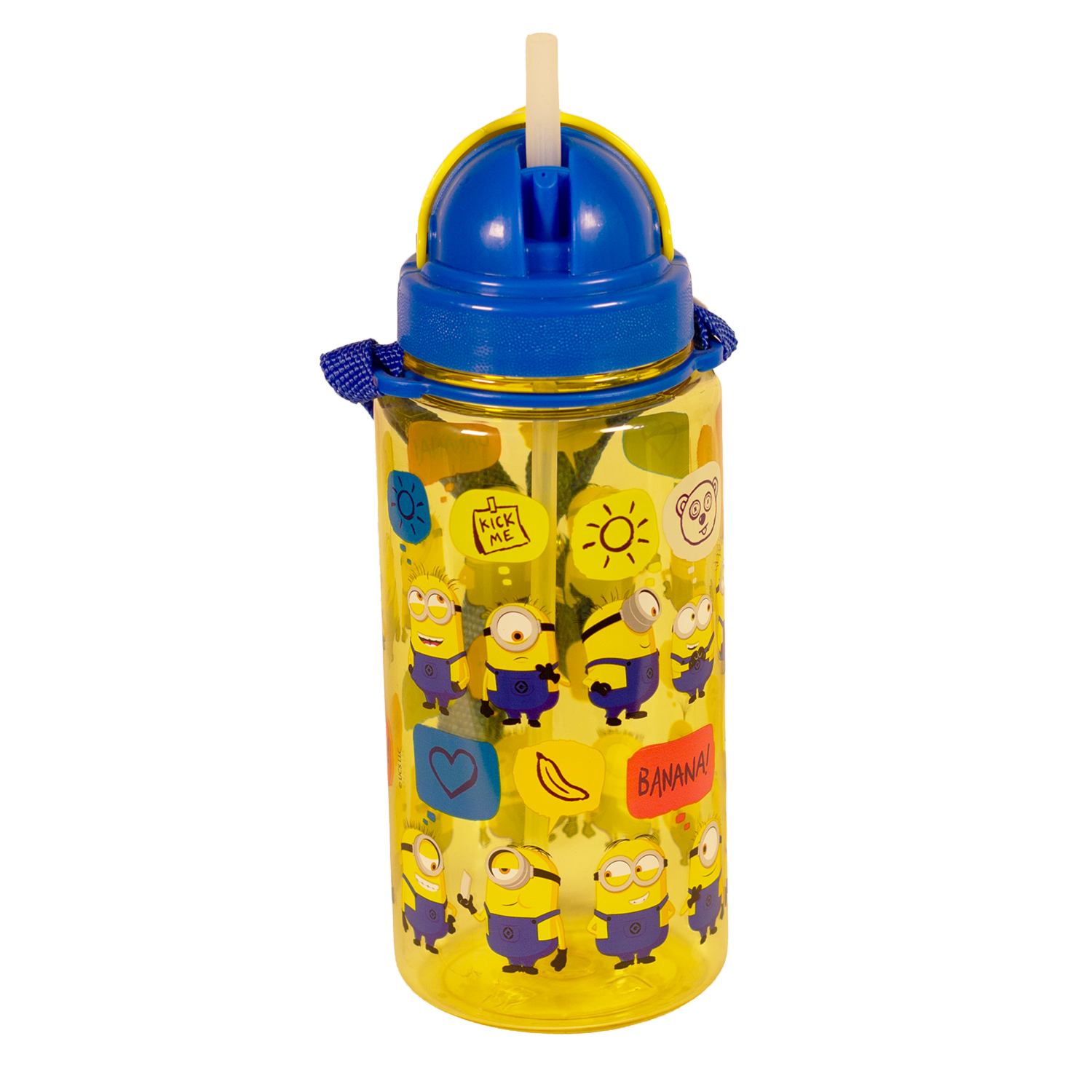 Tomatodo Con Tapa Corrediza Pitillo Minions 2 FUN KIDS 500 Ml