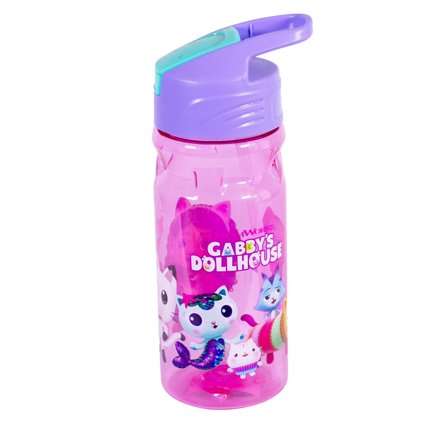 Tomatodo Con Tapa Y Pitillo Diseño Gaby Dollhouse FUN KIDS 600 Ml
