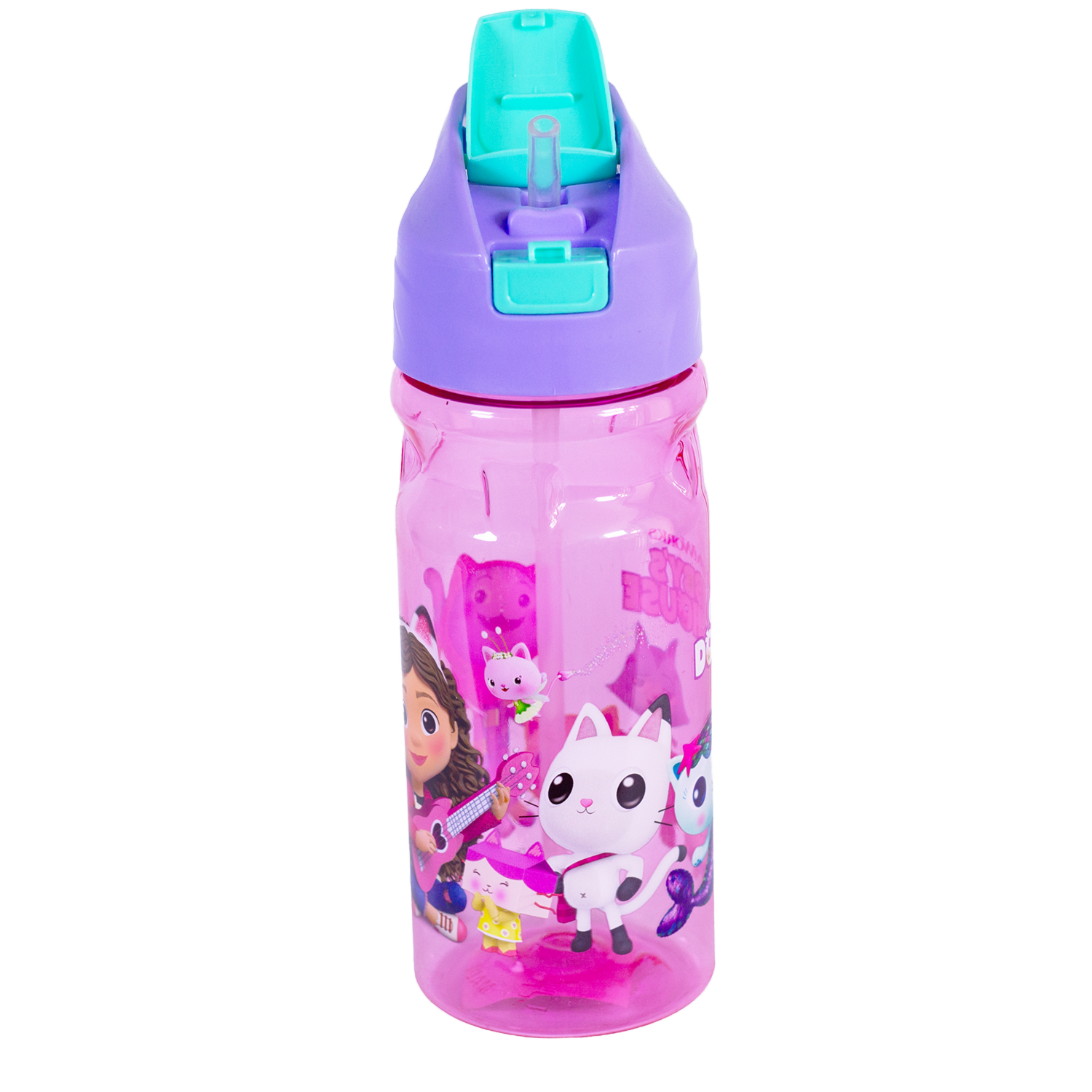 Tomatodo Con Tapa Y Pitillo Diseño Gaby Dollhouse FUN KIDS 600 Ml
