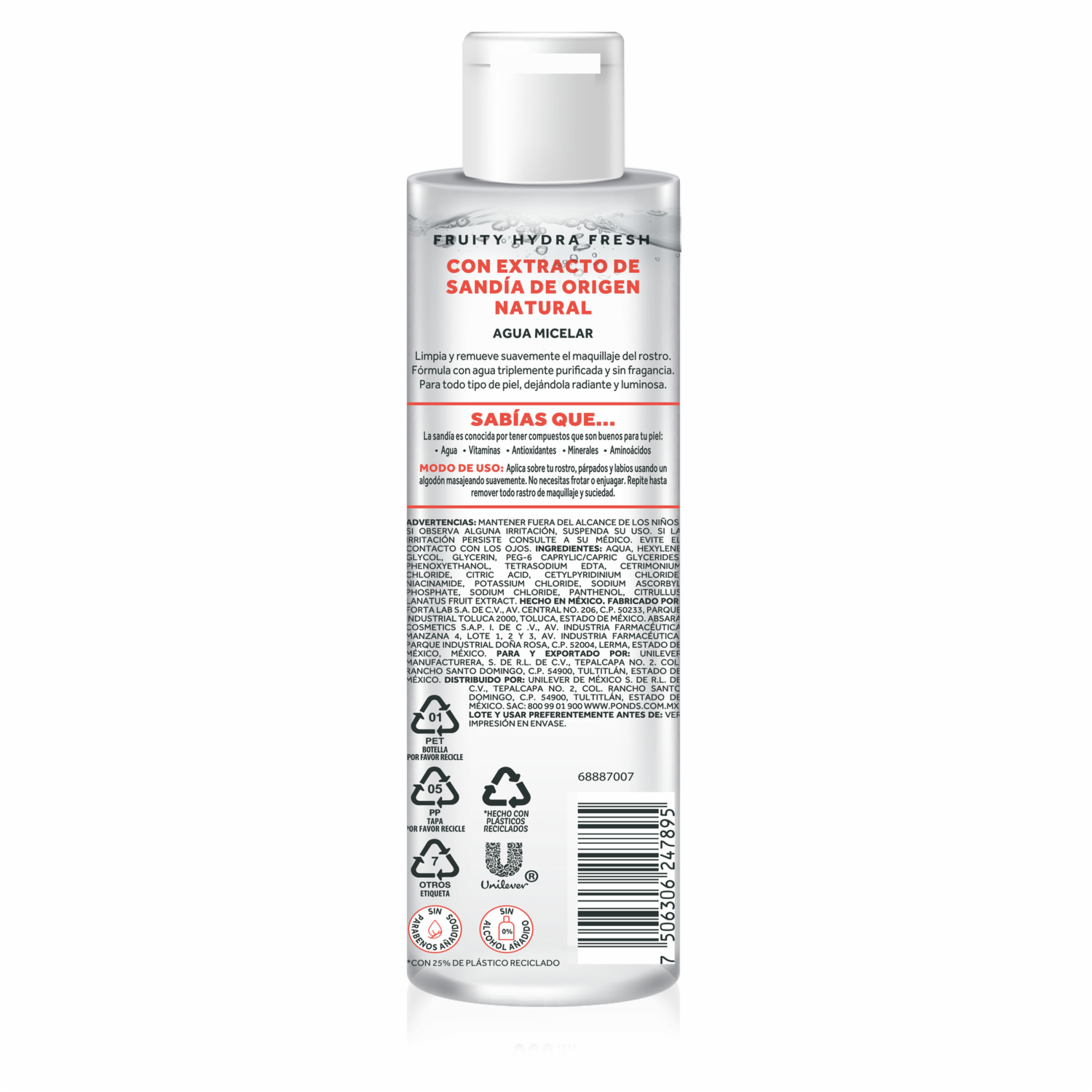 Agua Micelar Fruity Hydra Fresh Sandía POND’S 300 Ml