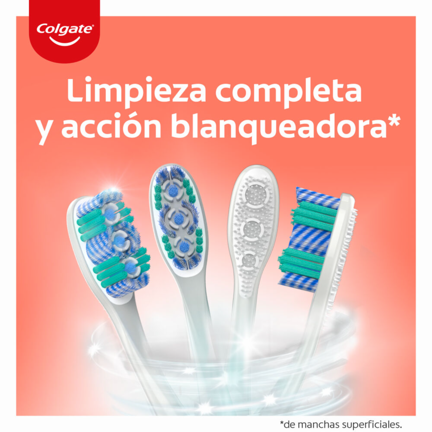Cepillo Dental Luminouse White 360 Cerdas Medianas COLGATE 1X2 Unidades