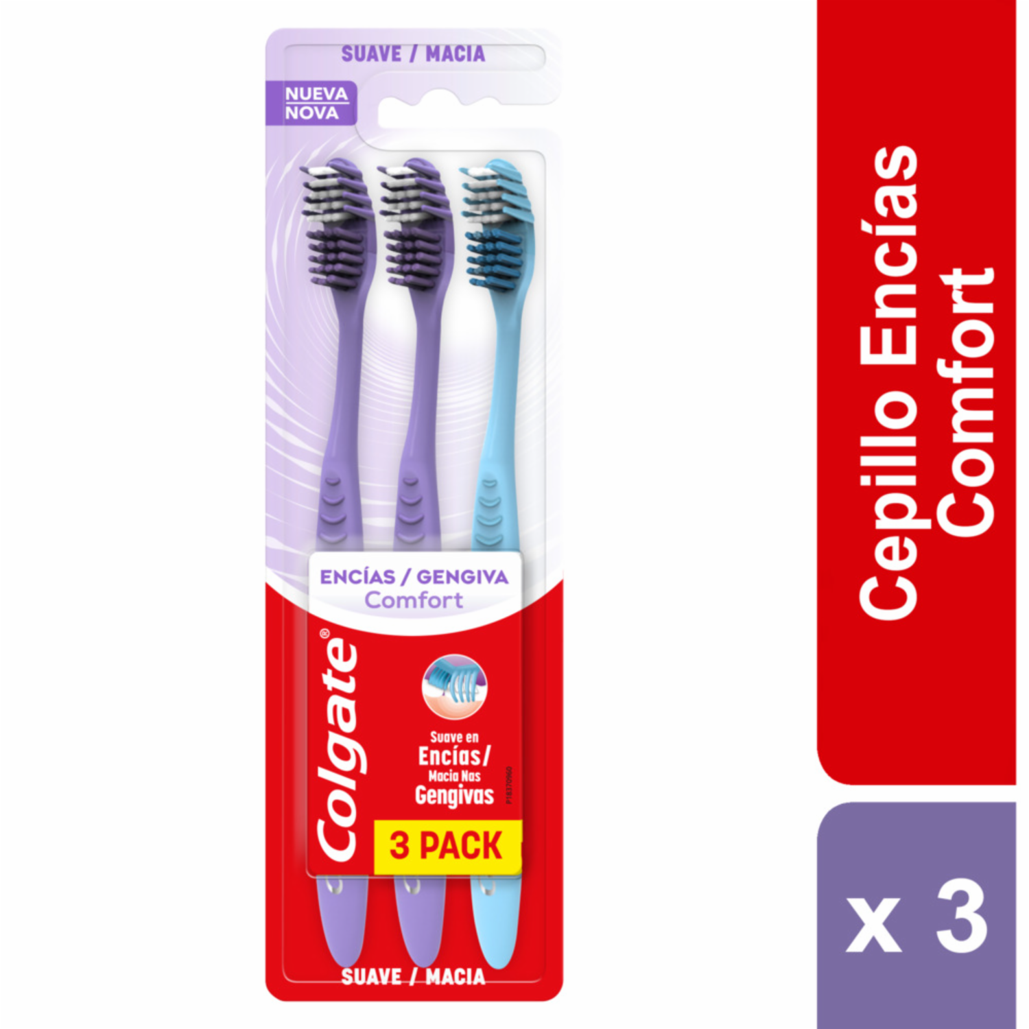 Cepillo Dental Encías Gengiva Comfort COLGATE 1X3 Unidades