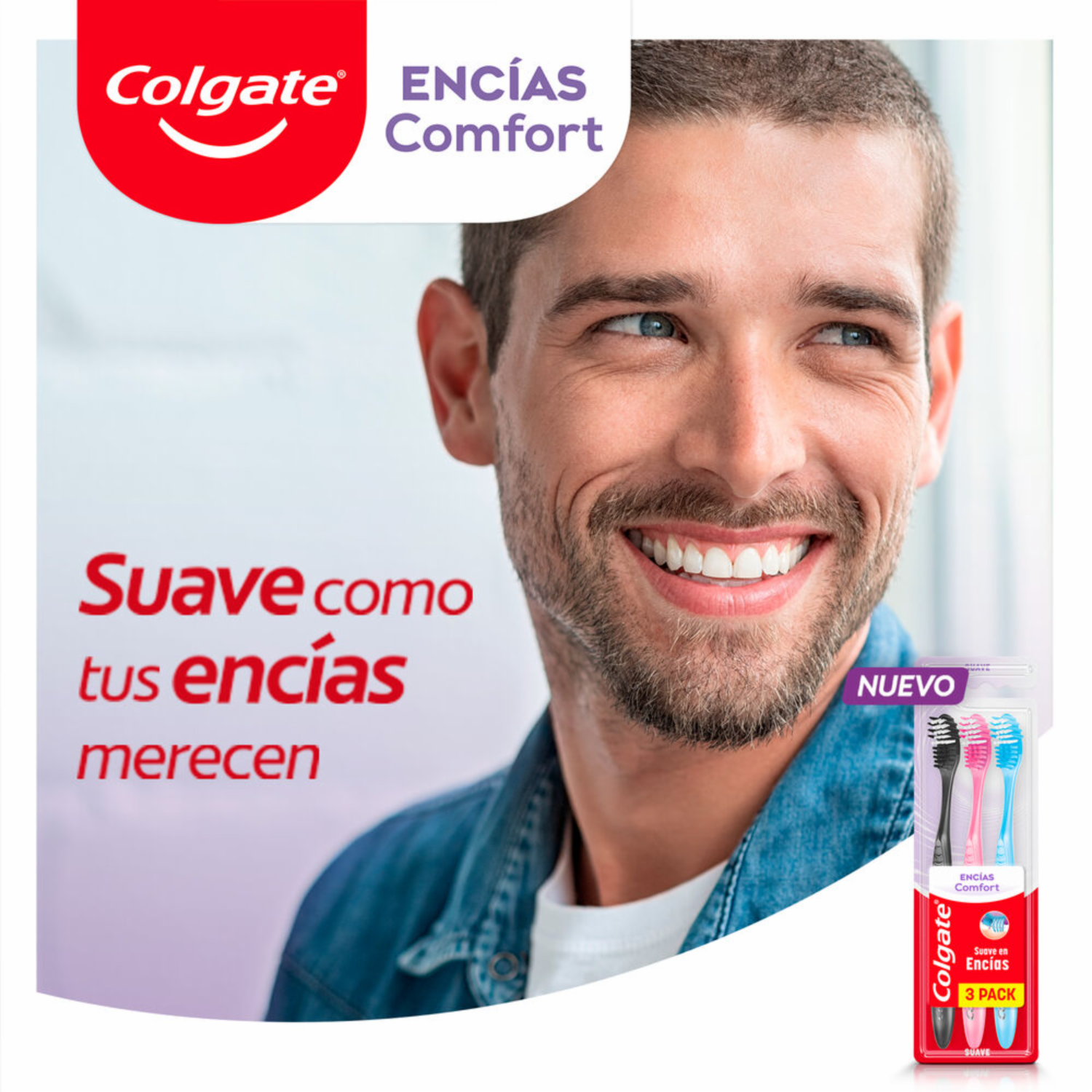Cepillo Dental Encías Gengiva Comfort COLGATE 1X3 Unidades