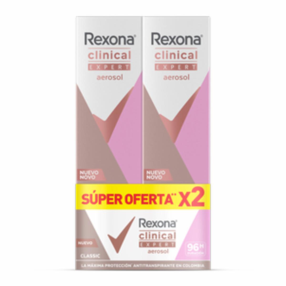 Desodorante En Aerosol Para Dama Clinical Expert 2do 40% De Descuento REXONA 2 X 150 Ml