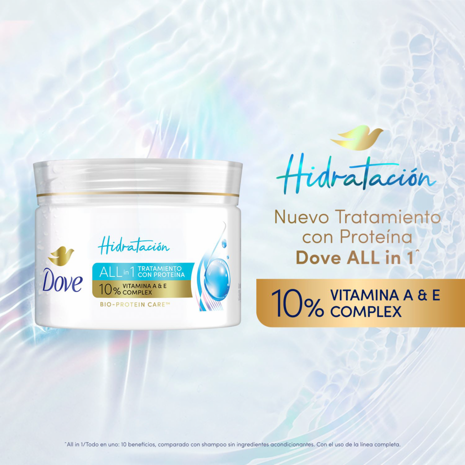 Tratamiento Capilar Hidratación Con Proteína DOVE 300 G