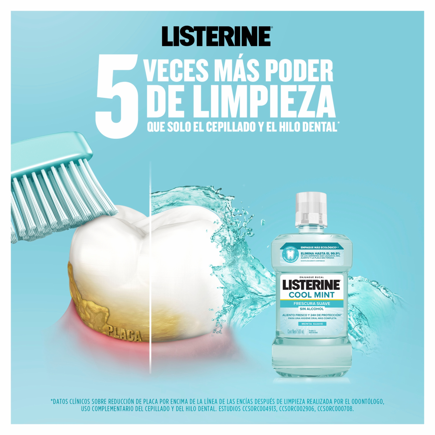 Enjuague  Bucal Cool Mint Zero LISTERINE 1000 Ml