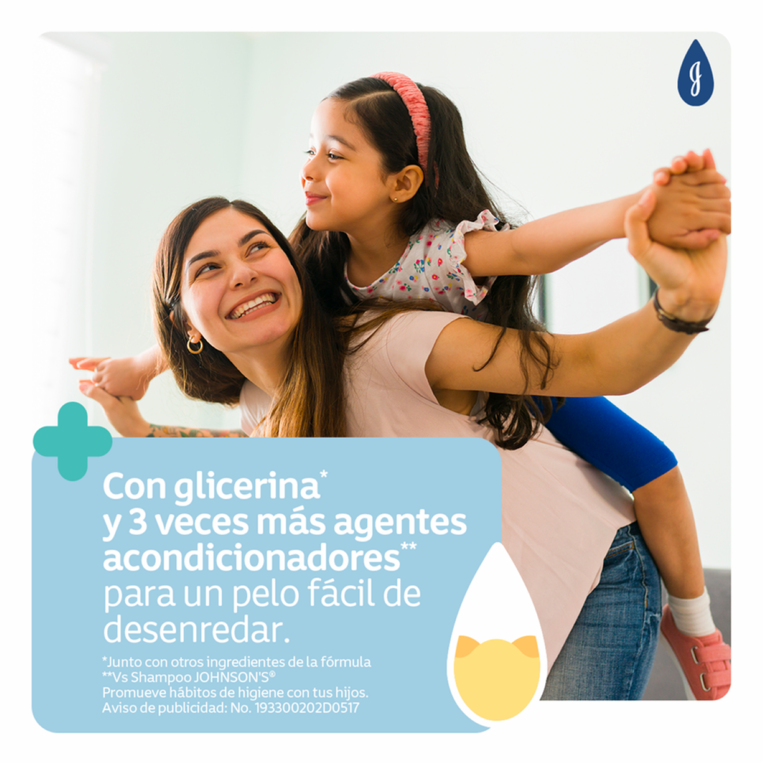 Crema Para Peinar Infantil Hidratación Intensa JOHNSON’S 200 Ml