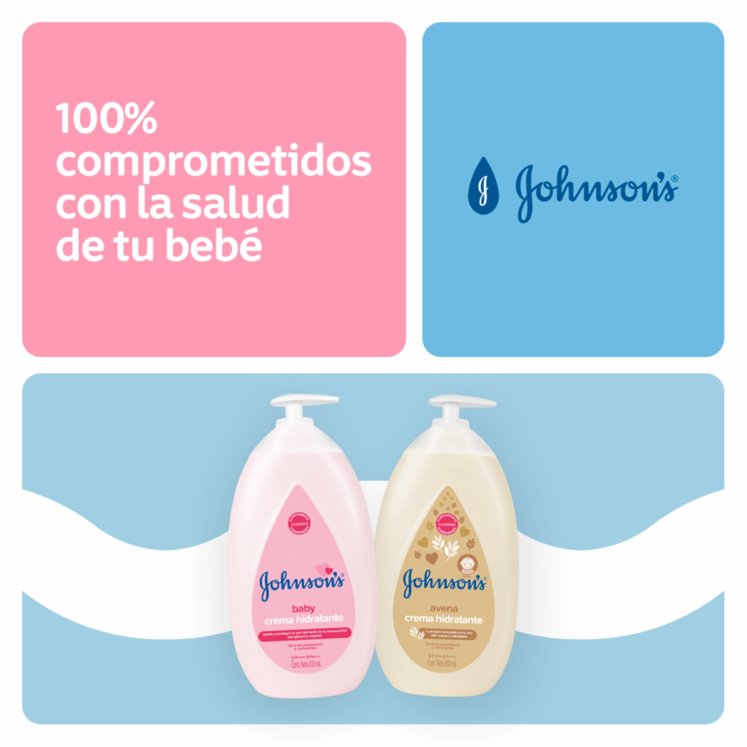 Crema Corporal Infantil Líquida Original JOHNSON’S 800 Ml