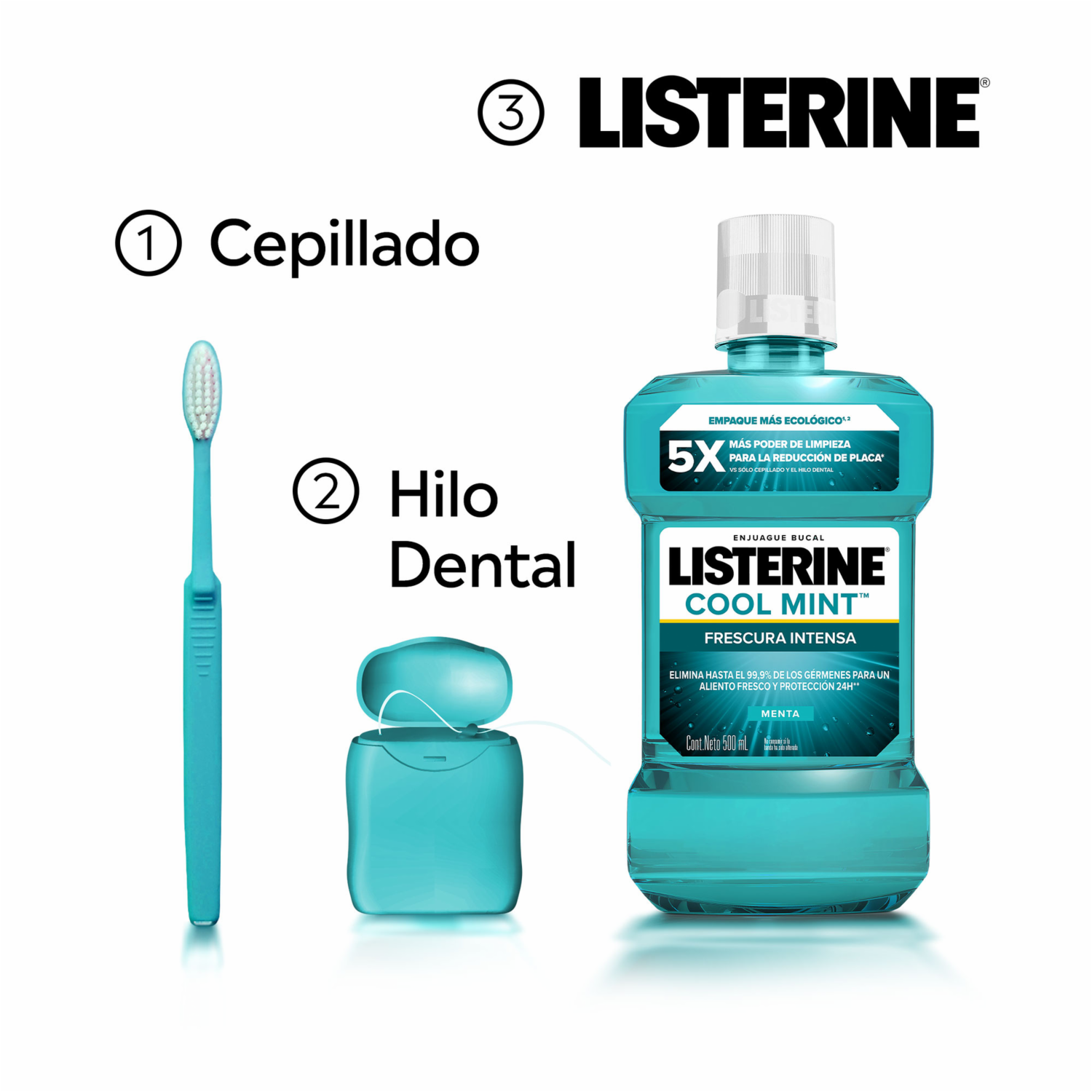 Enjuague  Bucal Cool Mint LISTERINE 500 Ml