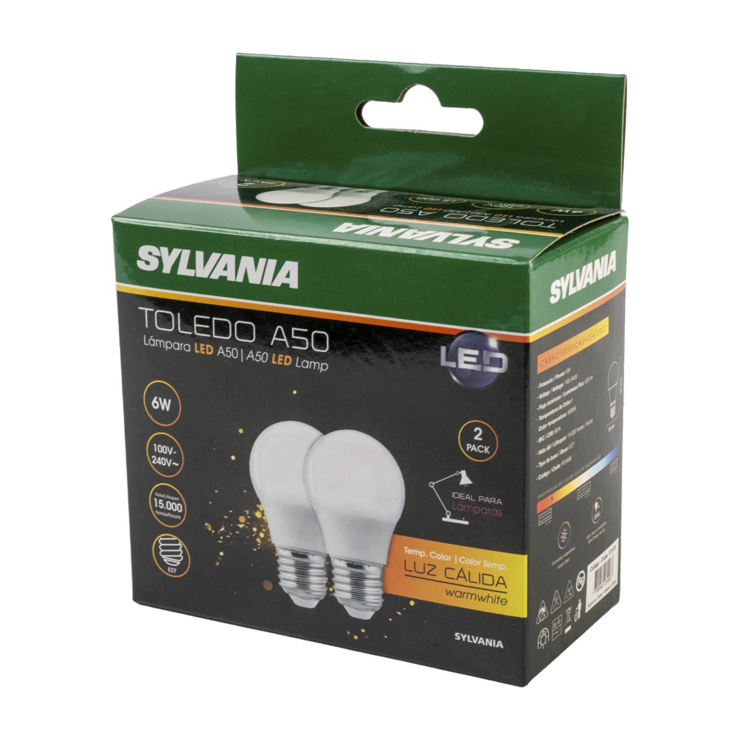 Foco De 6 Watts Luz Cálida SYLVANIA Unidad