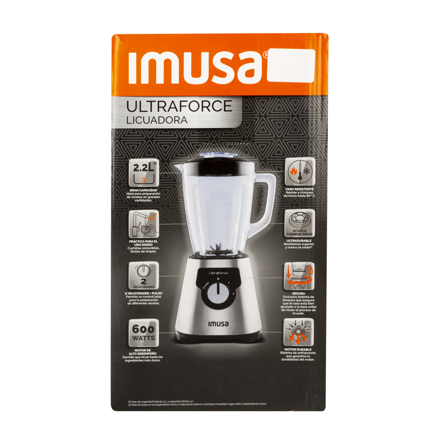 Licuadora 600 Watts Ultraforce 5861032249 IMUSA 2 Velocidades