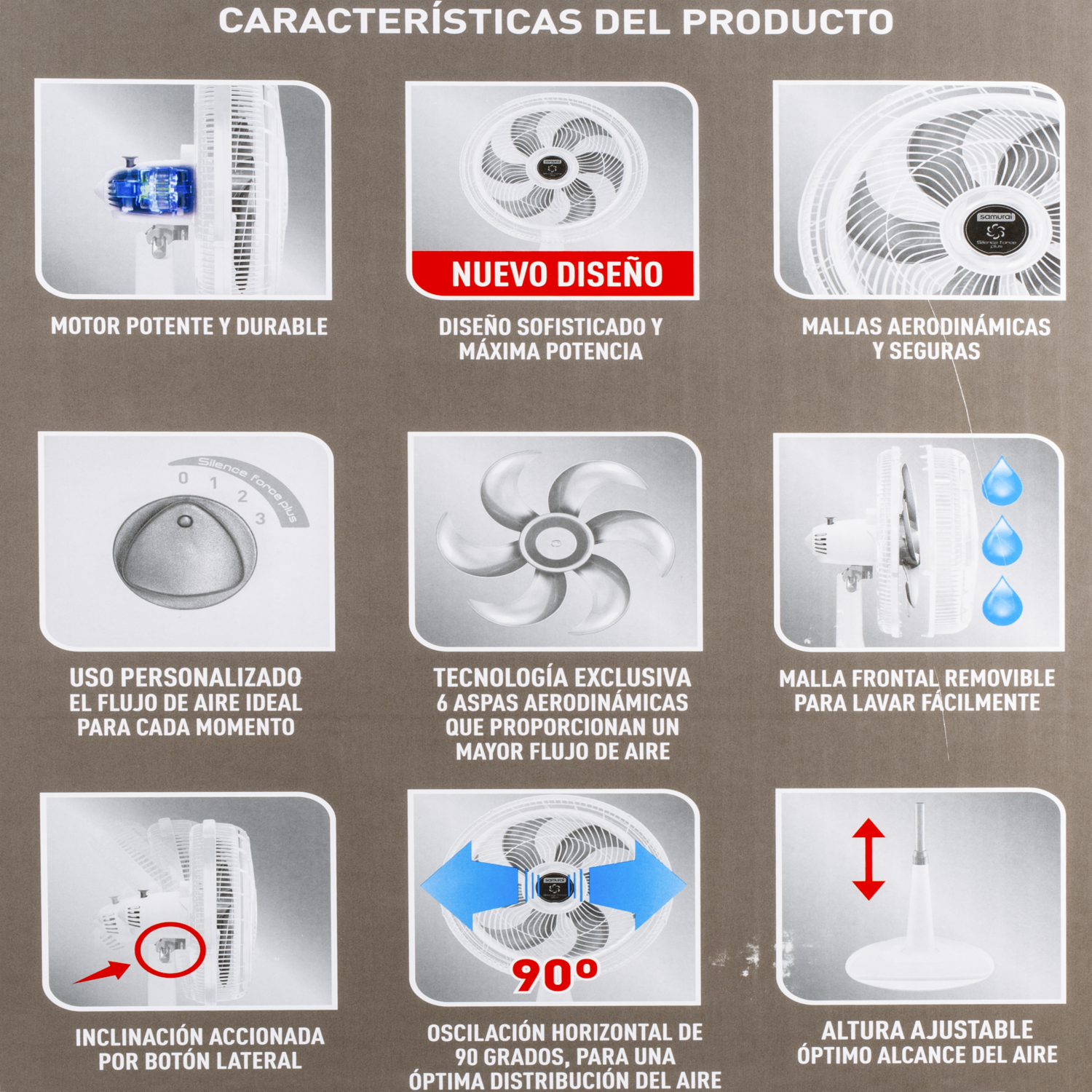 Ventilador Silencioso Force Plus SAMURAI 5861032054