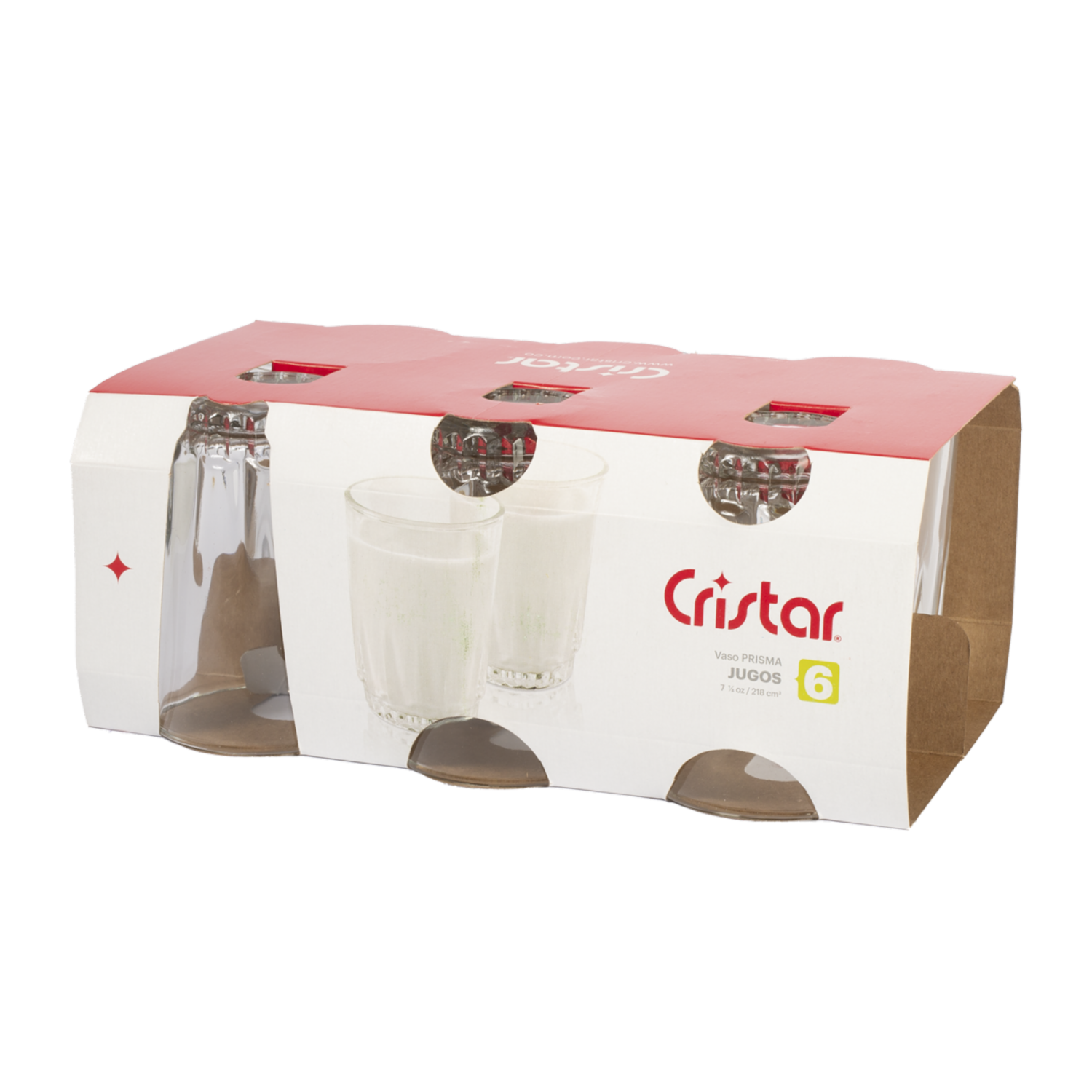 Set De Vasos Set Prisma 6X218 Ml CRISTAR 0256CL