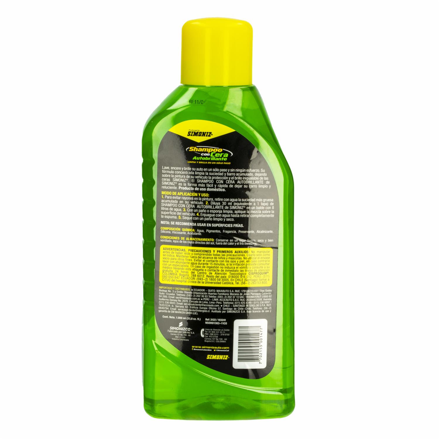 Shampoo De C/Cera 1000Ml SIMONIZ Unidad