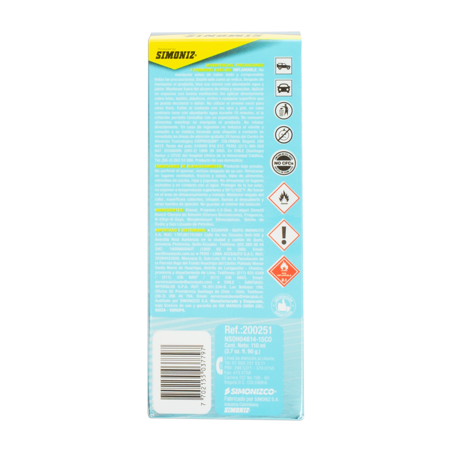 Eliminador De Olores Complete Air System SIMONIZ 110 Ml