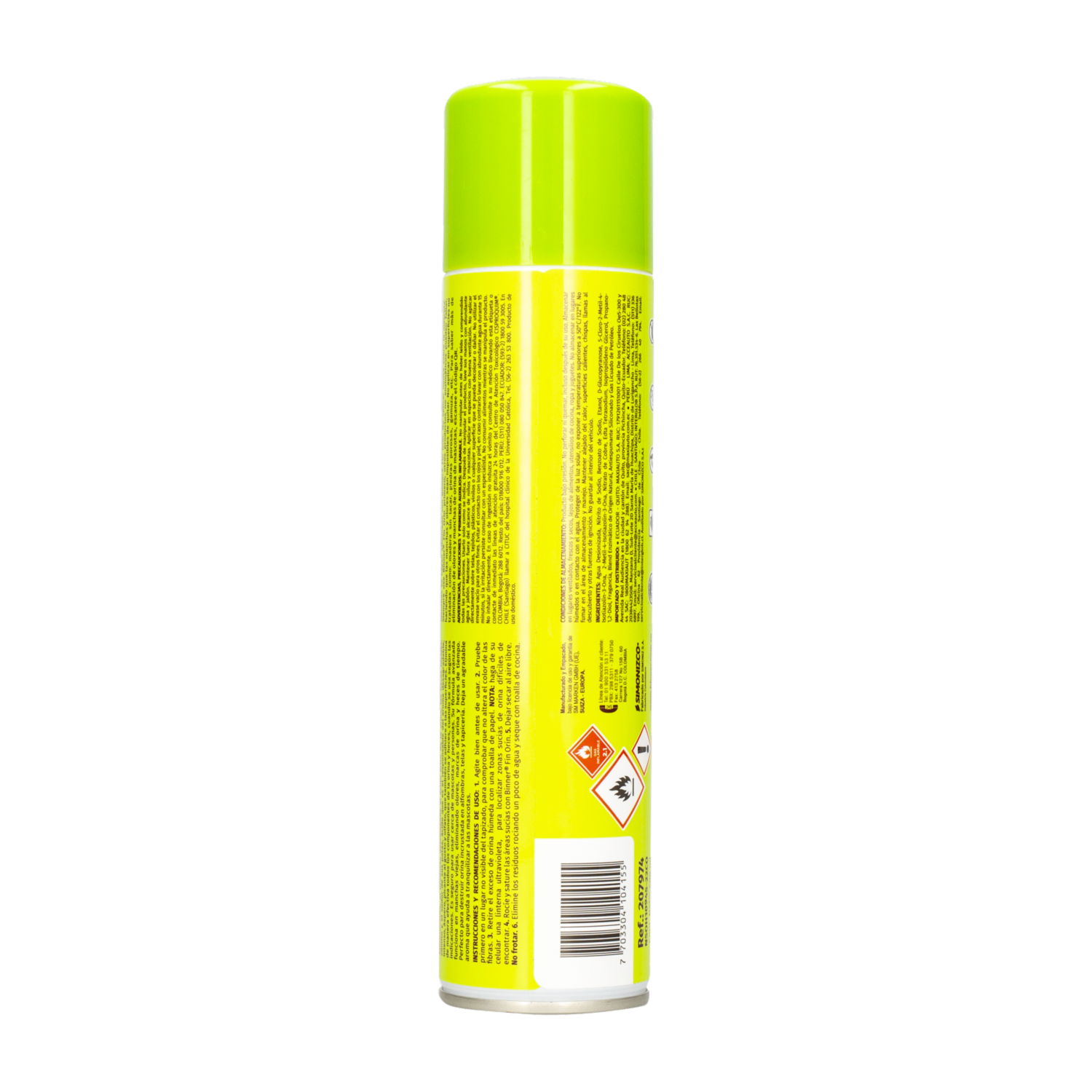 Desinfectante Y Desodorante Elimina Orina De Mascotas En Aerosol BINNER 400ML