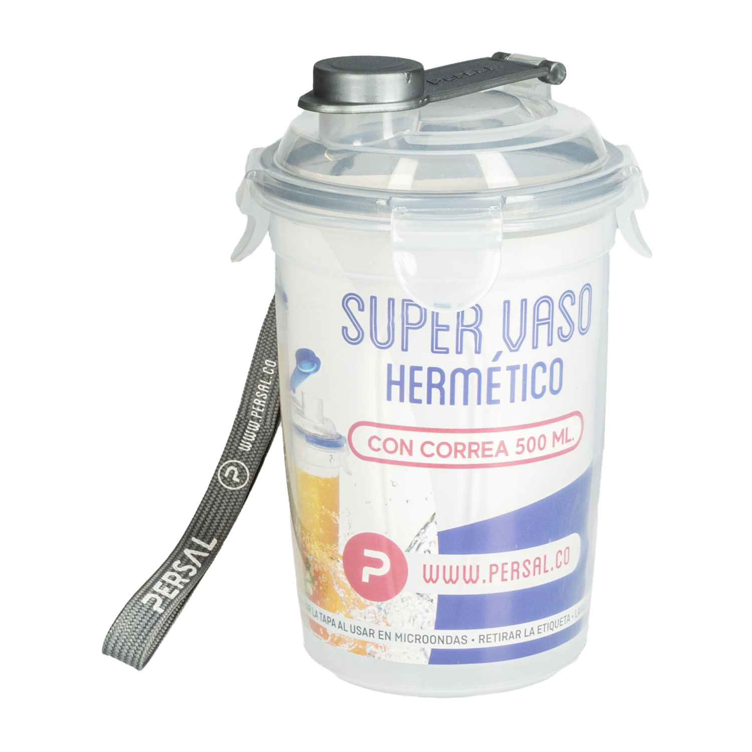 Vaso Plástico Hermético 500 Ml PERSAL 31017