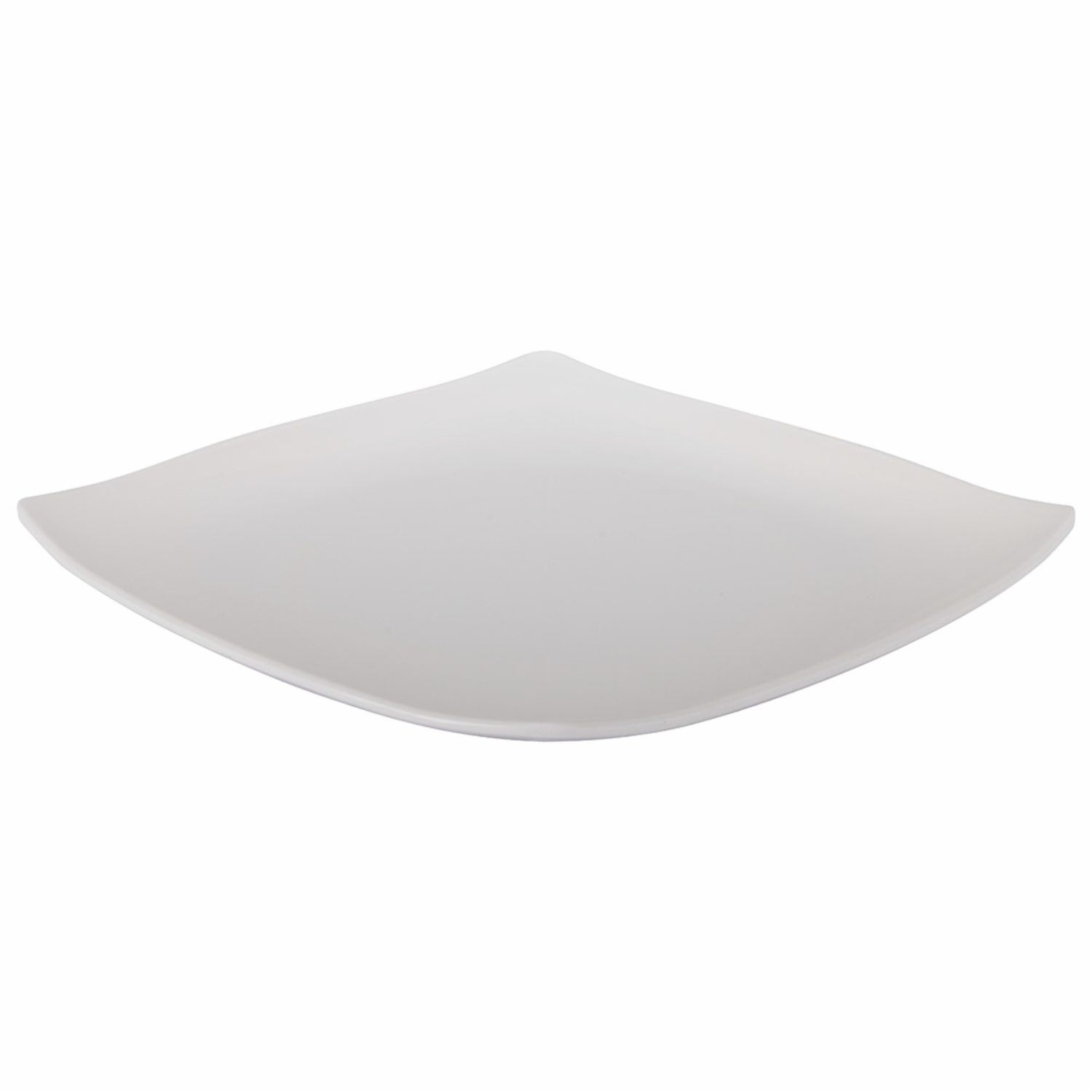 Plato Cuadrado Borde Punta Grande Blanco VAJILLAS SABANA 26 5 X 26 5 Cm