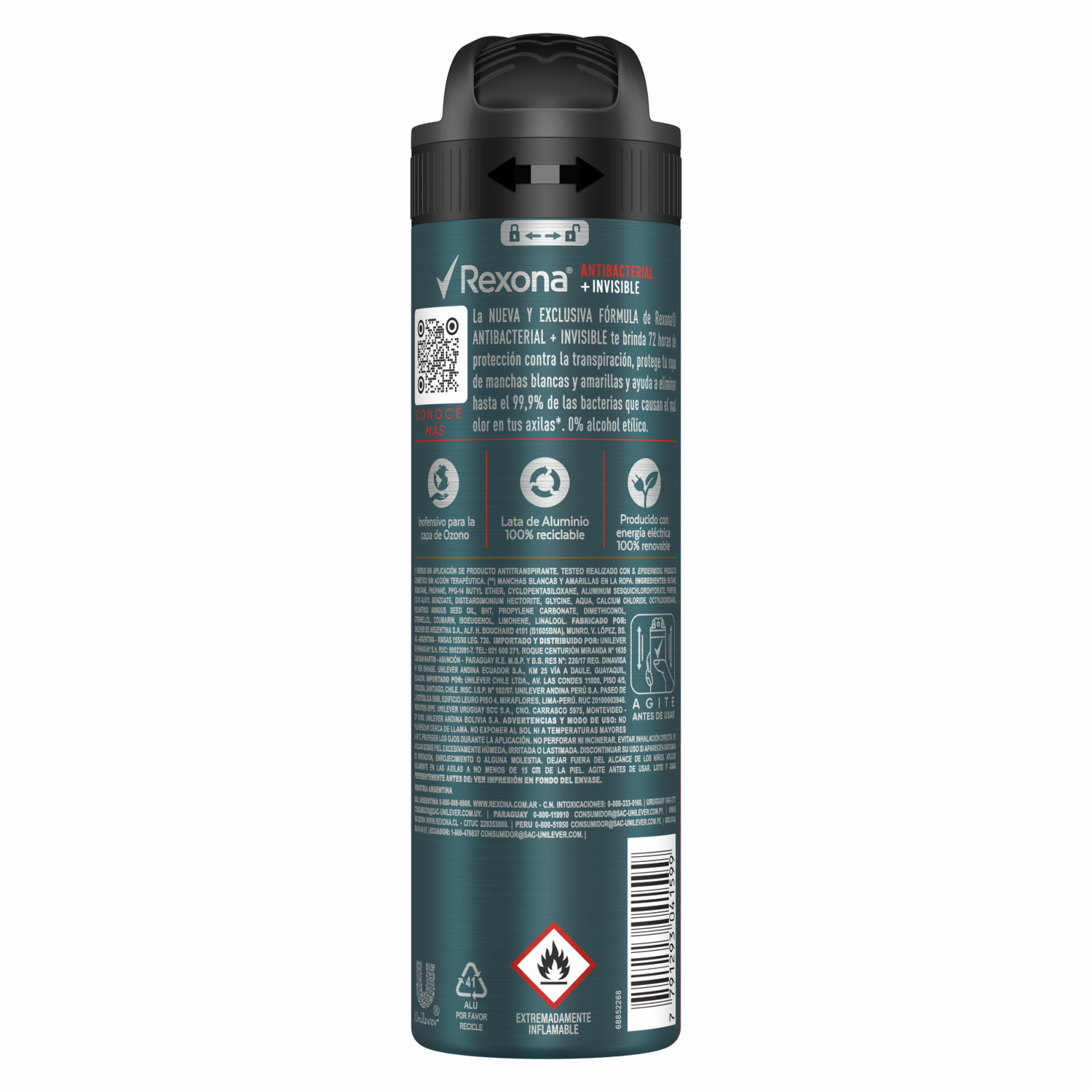 Desodorante En Aerosol Men Antib+invis REXONA 150 Ml