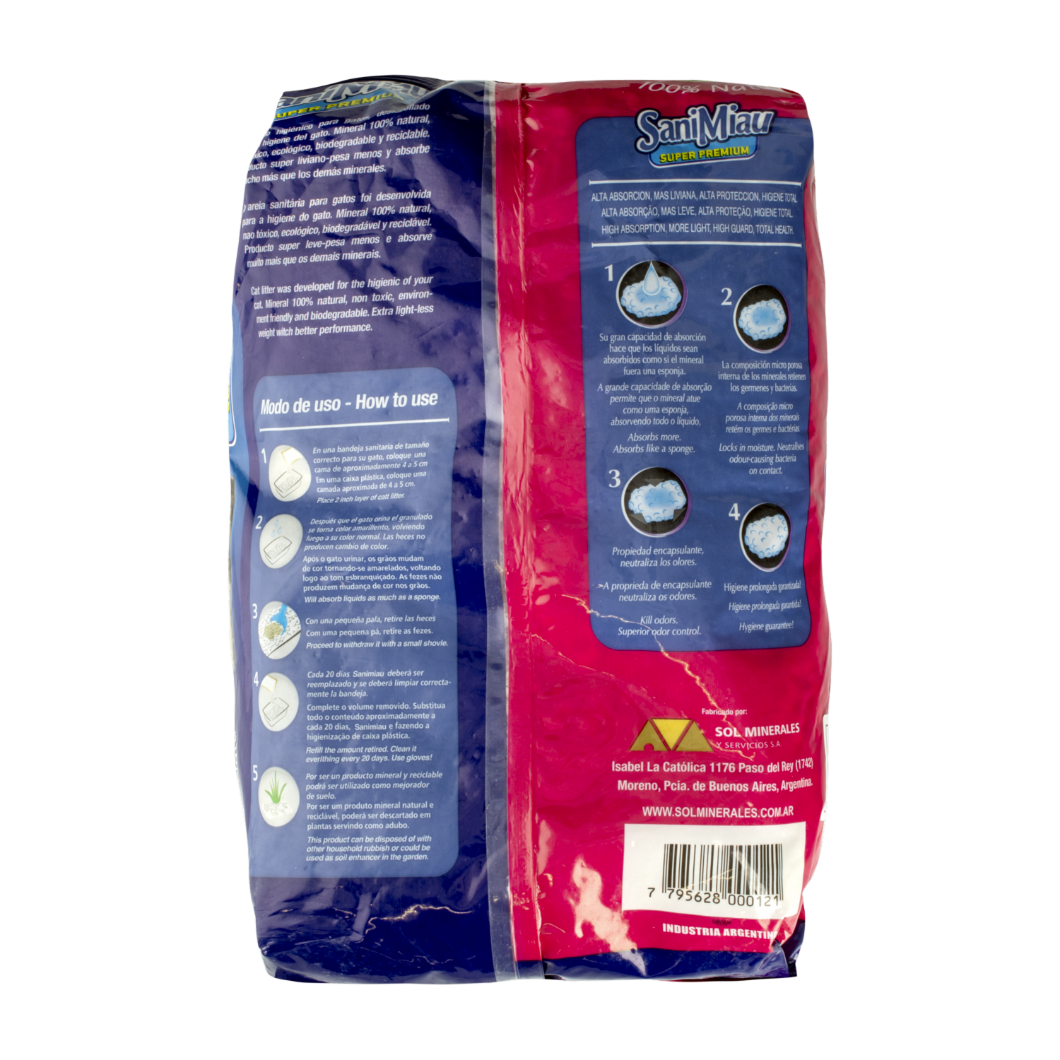 Piedras Sanitarias Para Gato SANI MIAU 2 KG