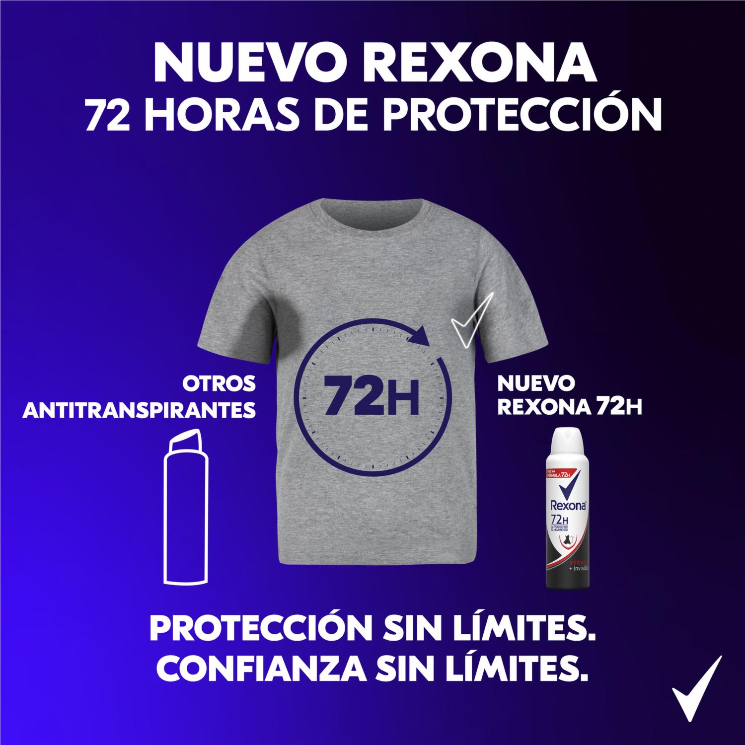 Desodorante En Aerosol Para Dama Invisible Antibacterial REXONA 2 X 150 Ml