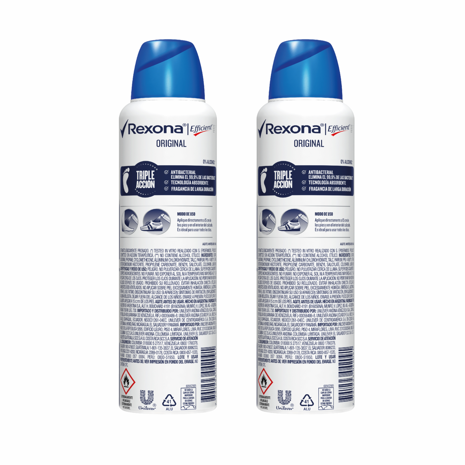 Desodorante En Aerosol Para Pies Efficient REXONA 210 Ml
