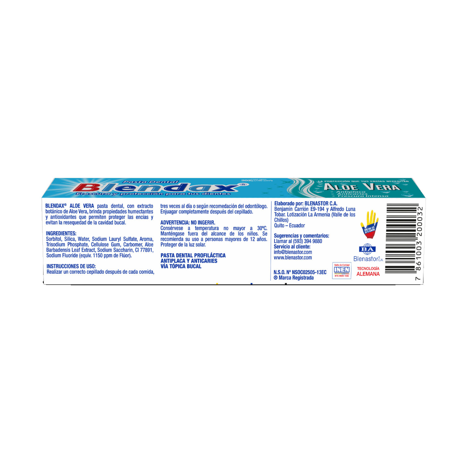 Pasta Dental Aloe Vera BLENDAX 150 Ml